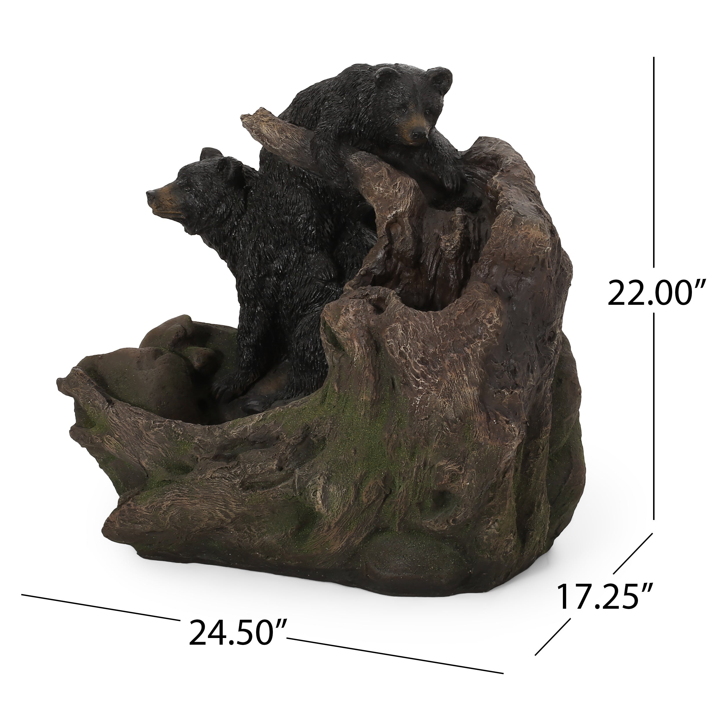 22' High Datona Fountain Outdoor Weather Resistant Floor Fountain with Light