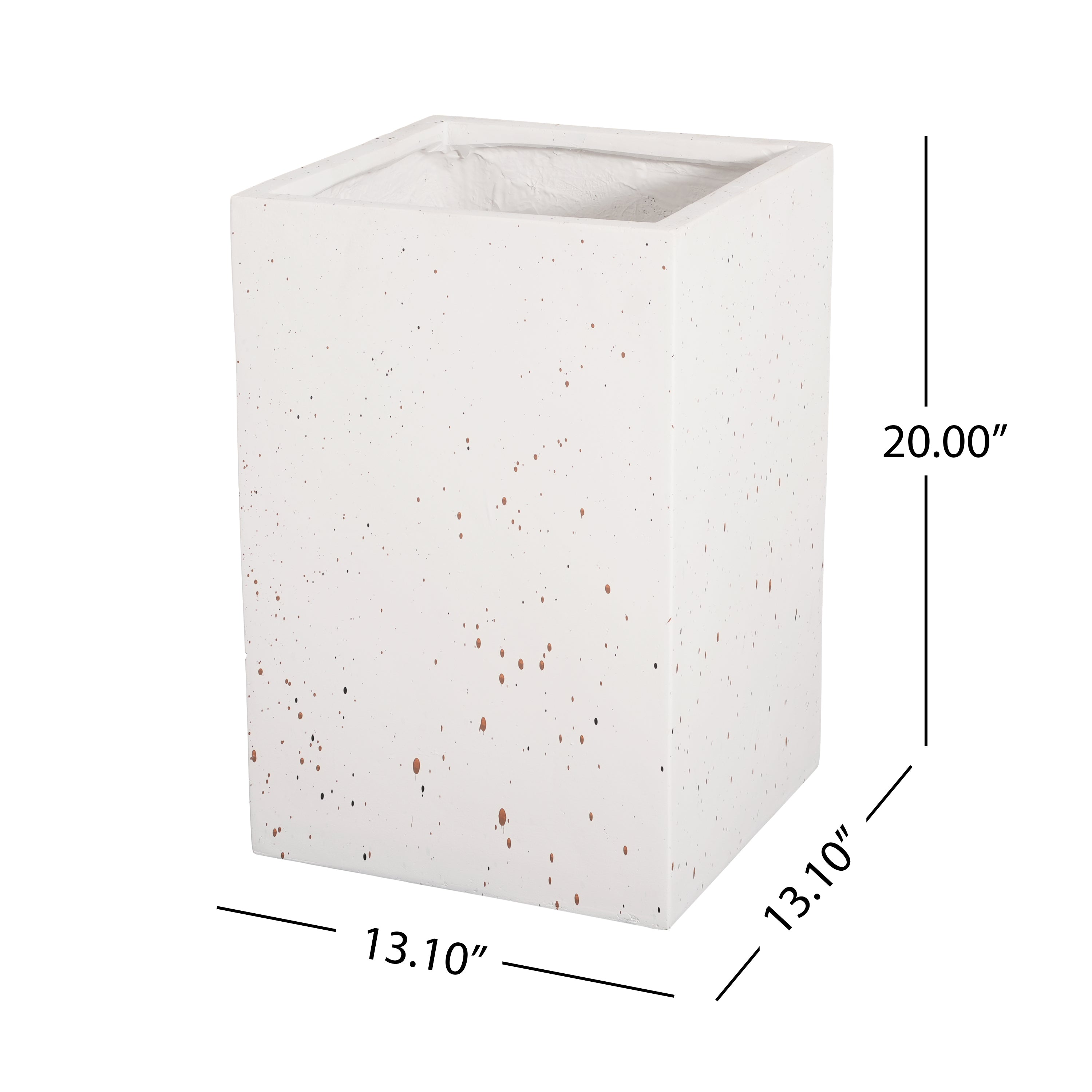 MGO Handmade Rectangle Planter Box, 20"H, White