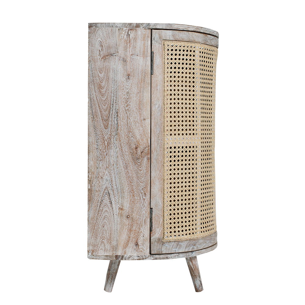 TV Console With Cane Doors - Multicolor - Best Buy Furniture