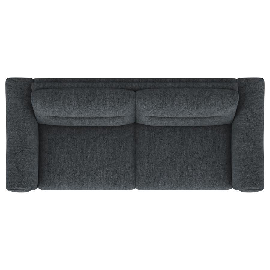 Nolan - Upholstered Sloped Track Arm Sofa - Charcoal