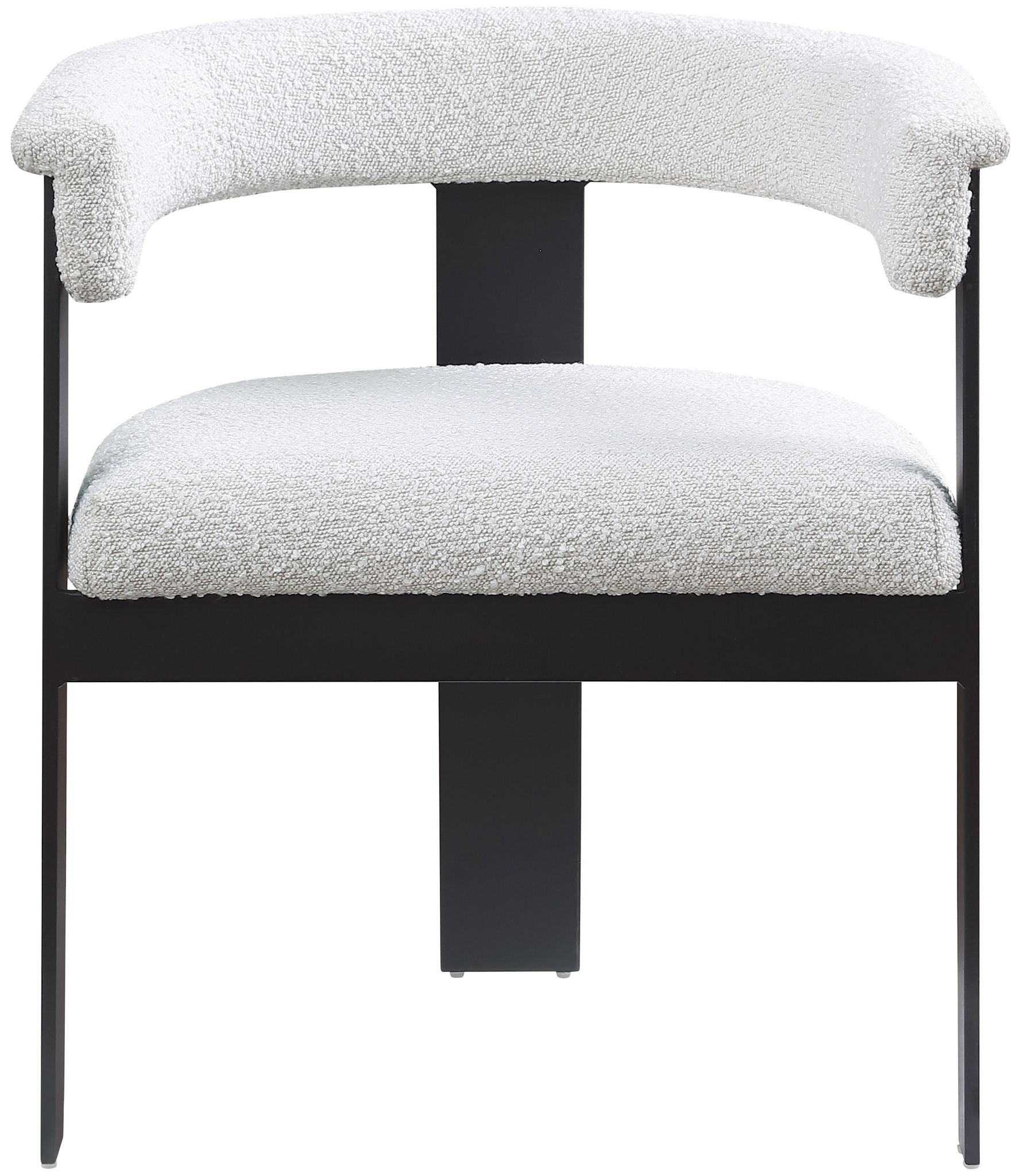 Romeo - Boucle Dining Chair With Black Base (Set of 2)