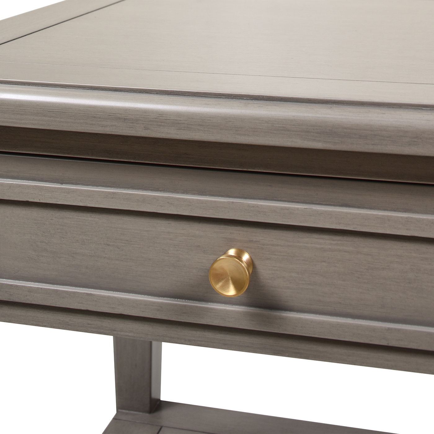 Dauphin - Storage Shelf Side Table - Gray Cashmere - Best Buy Furniture