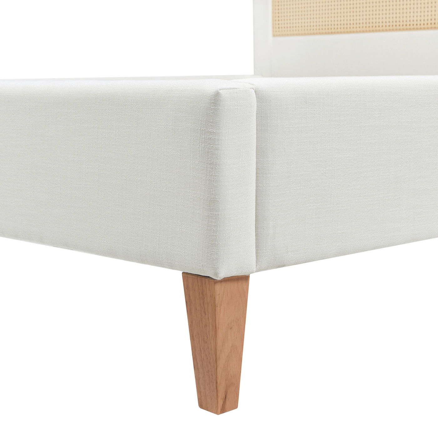 Haley - Upholstered Cane Back Platform Bed