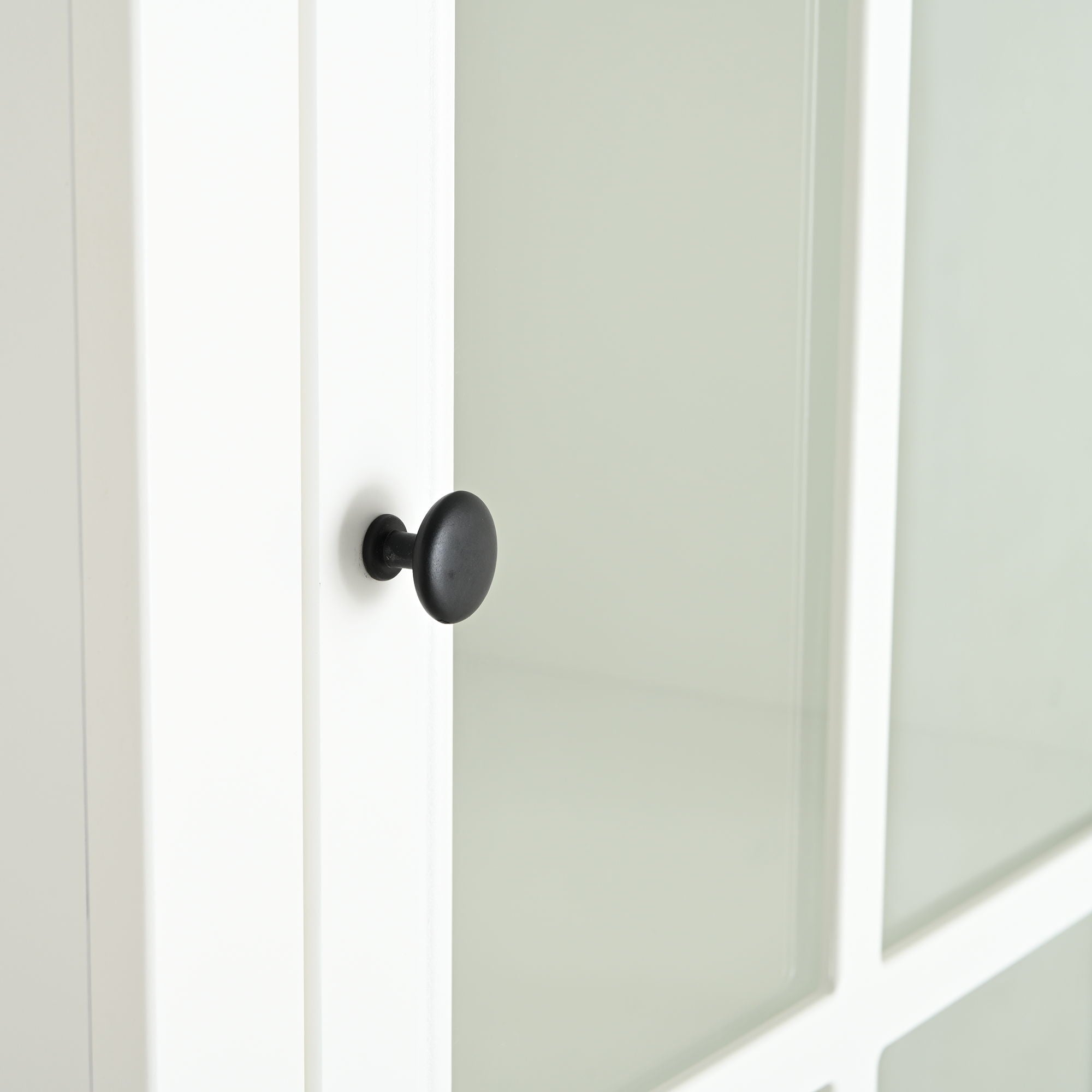 Retro Style Hutch Cabinet With Glass Door, China Cabinet For Home