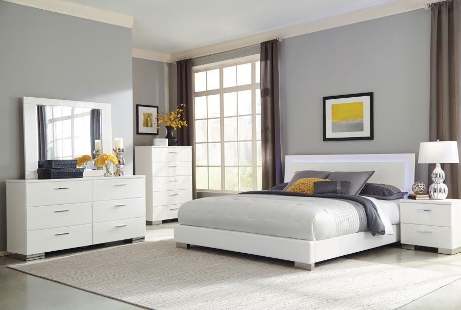 Felicity - Dresser Mirror - White High Gloss - Best Buy Furniture