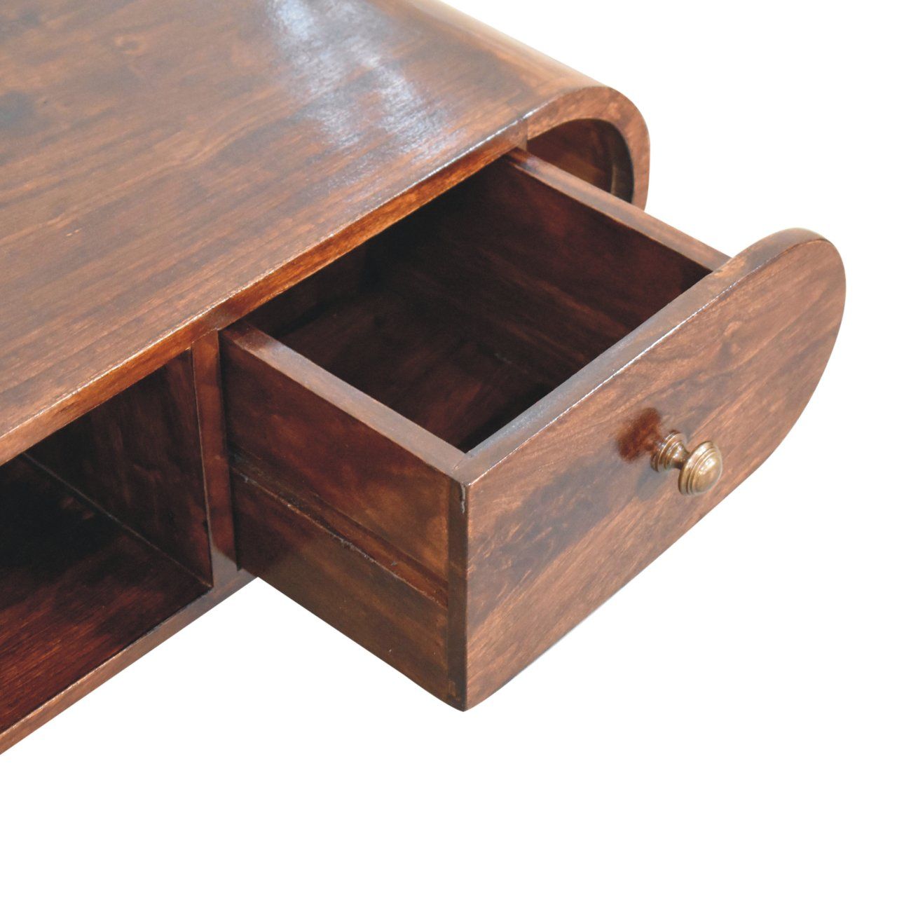 Solid Wood Circular TV Unit