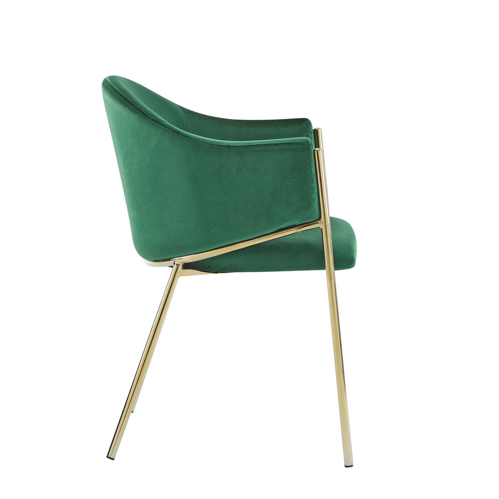 Modern Upholstered Dining Chair With Frame And Plush Velvet