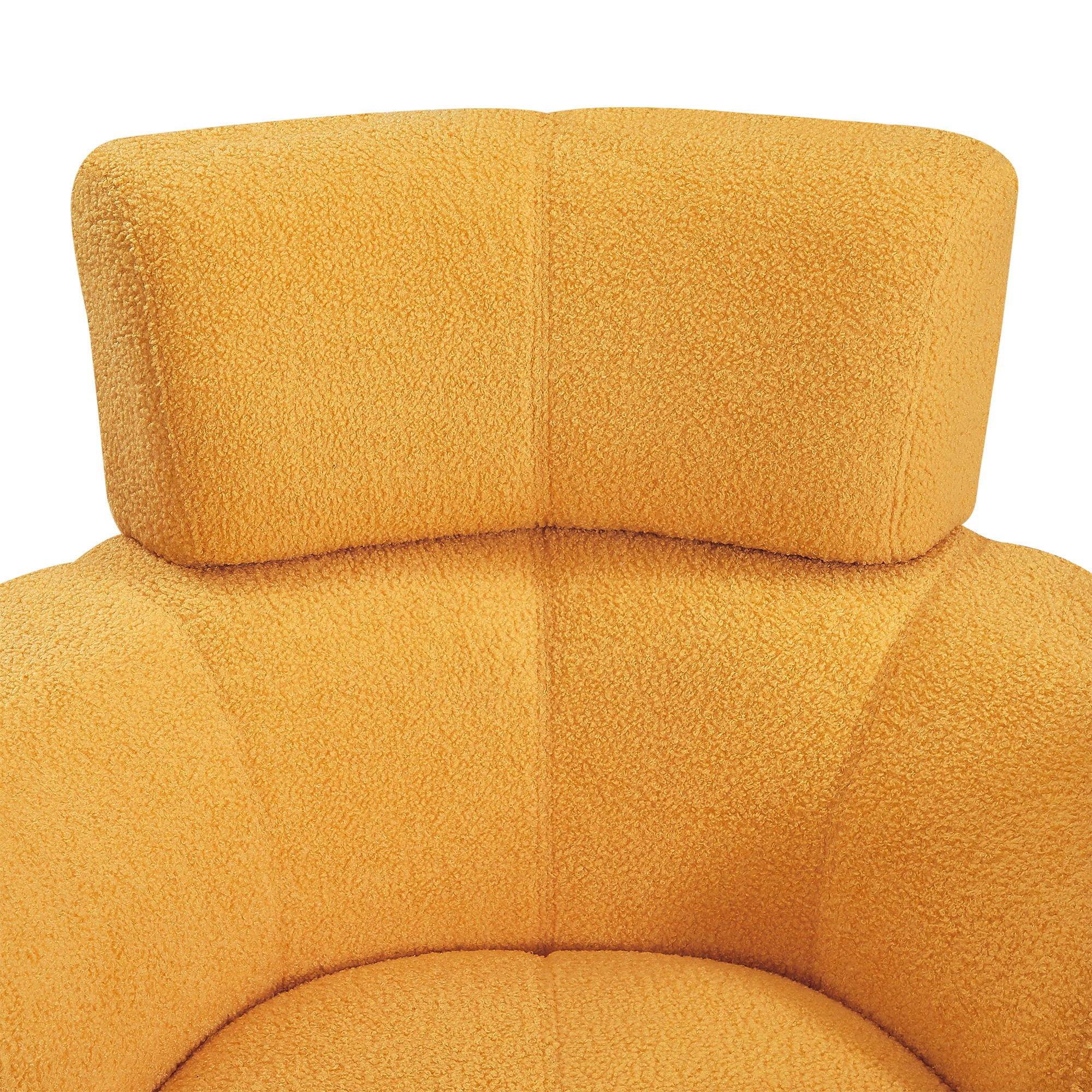360° Swivel Chair Upholstered Accent Barrel Chair With Adjustable Headrest