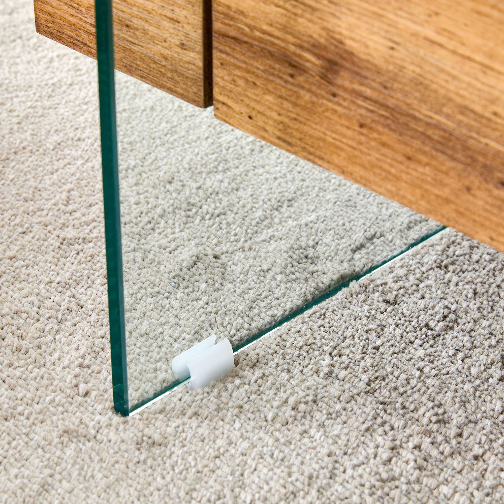 Modern 2 Tier Square Coffee Table, Elegant Marble Pattern