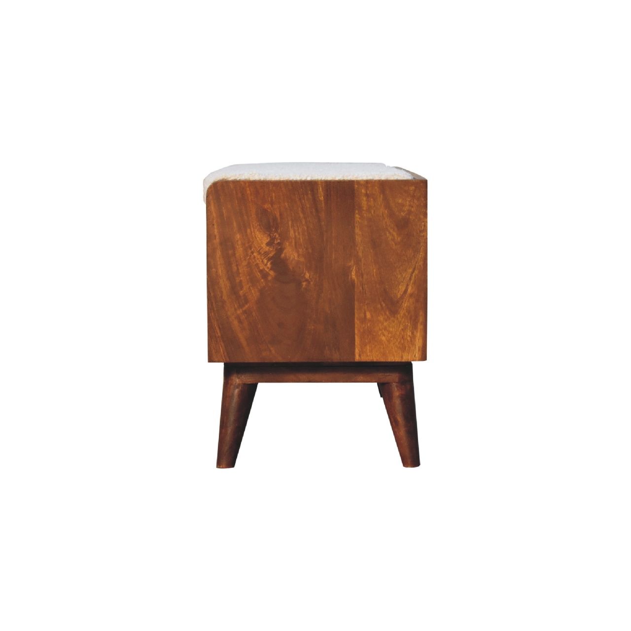 Solid Wood Bench With Upholstered Sea