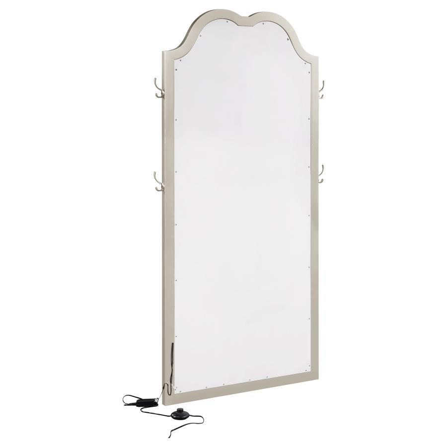 Evangeline - Full Length LED Light Floor Mirror - Silver Oak - Best Buy Furniture