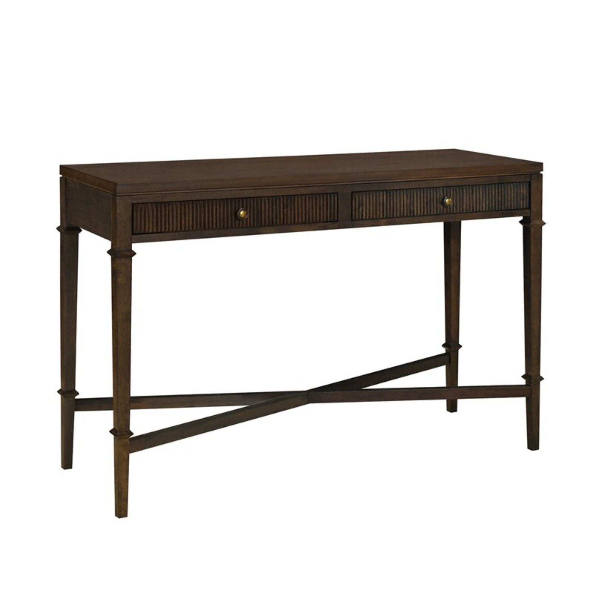 Fluted - 2 Drawer Storage Console Table - Brown - Best Buy Furniture