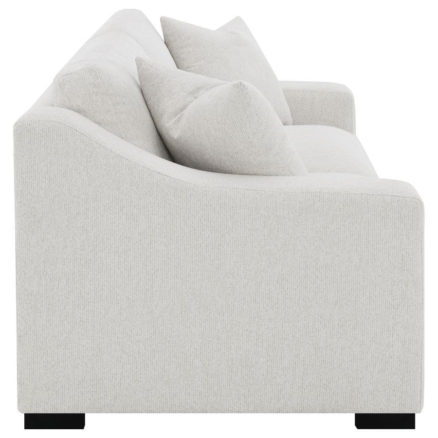 Ashlyn - Fabric Upholstered Track Arm Sofa - Sand