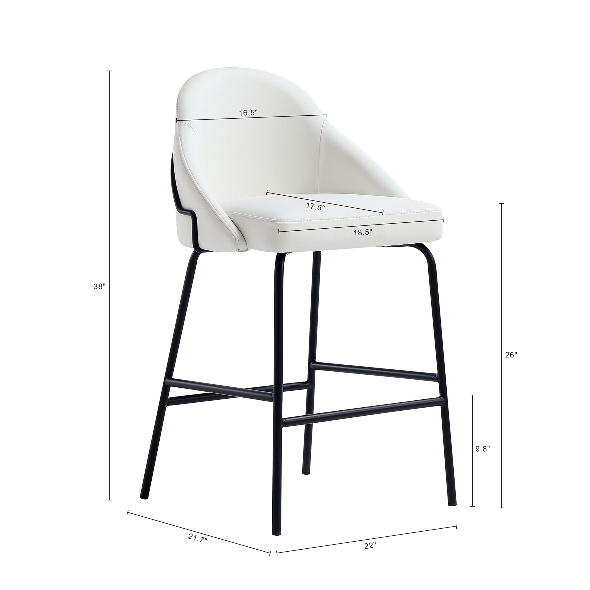 Gracie - Upholstered Counter Stool