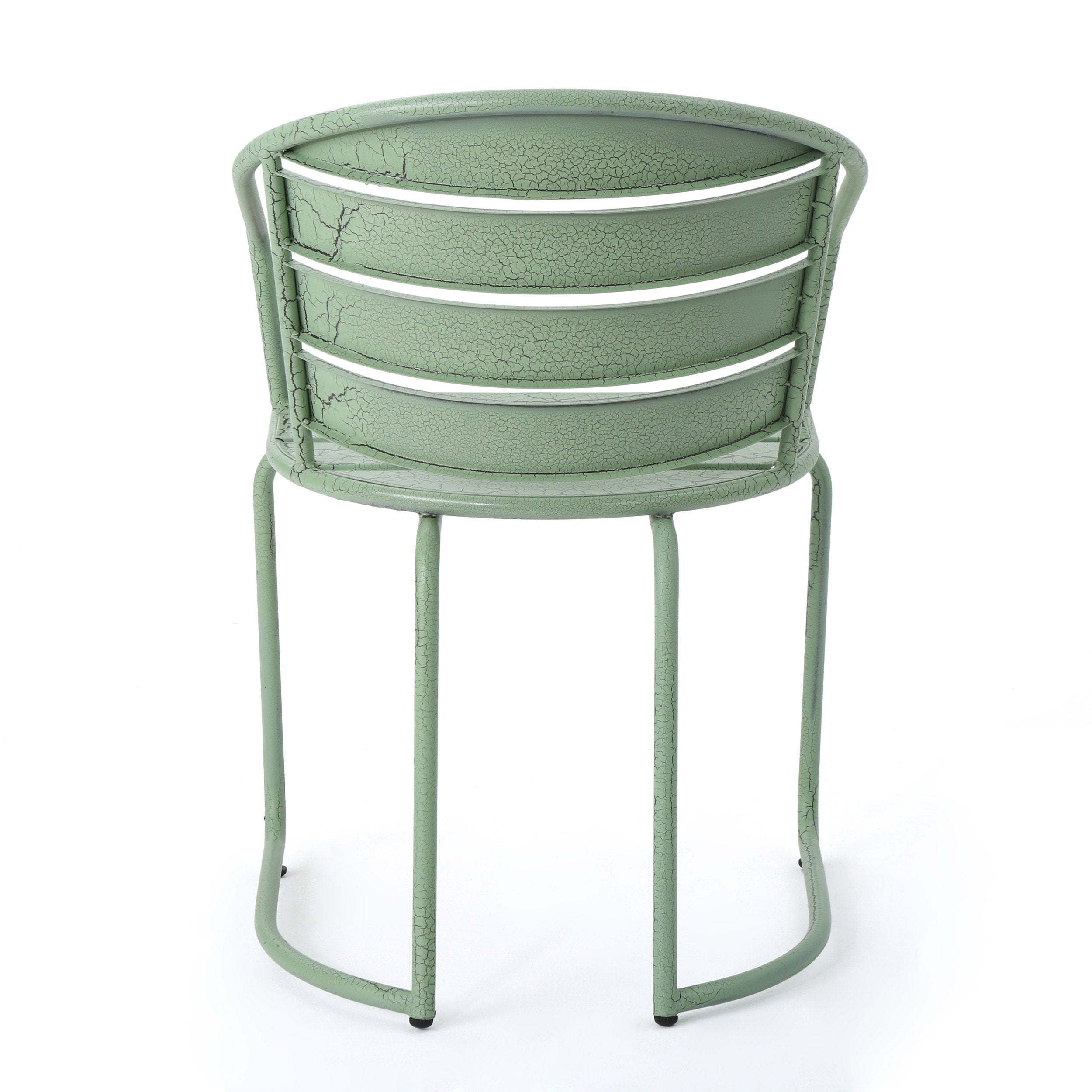 Santa Monica Bistro Set Modern Outdoor Dining Green Iron 3-Piece