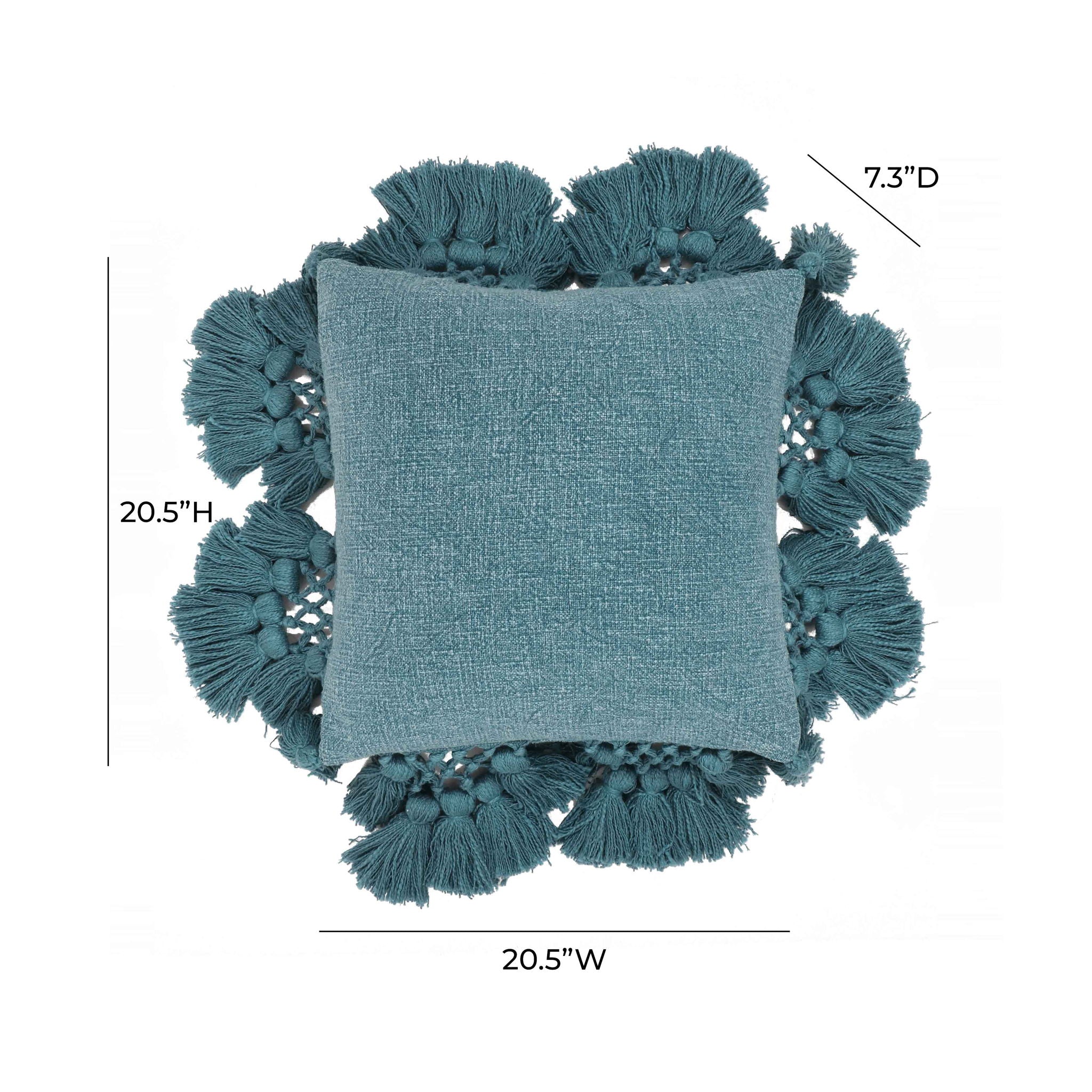 Stone Washed - Cotton Tasseled Pillow