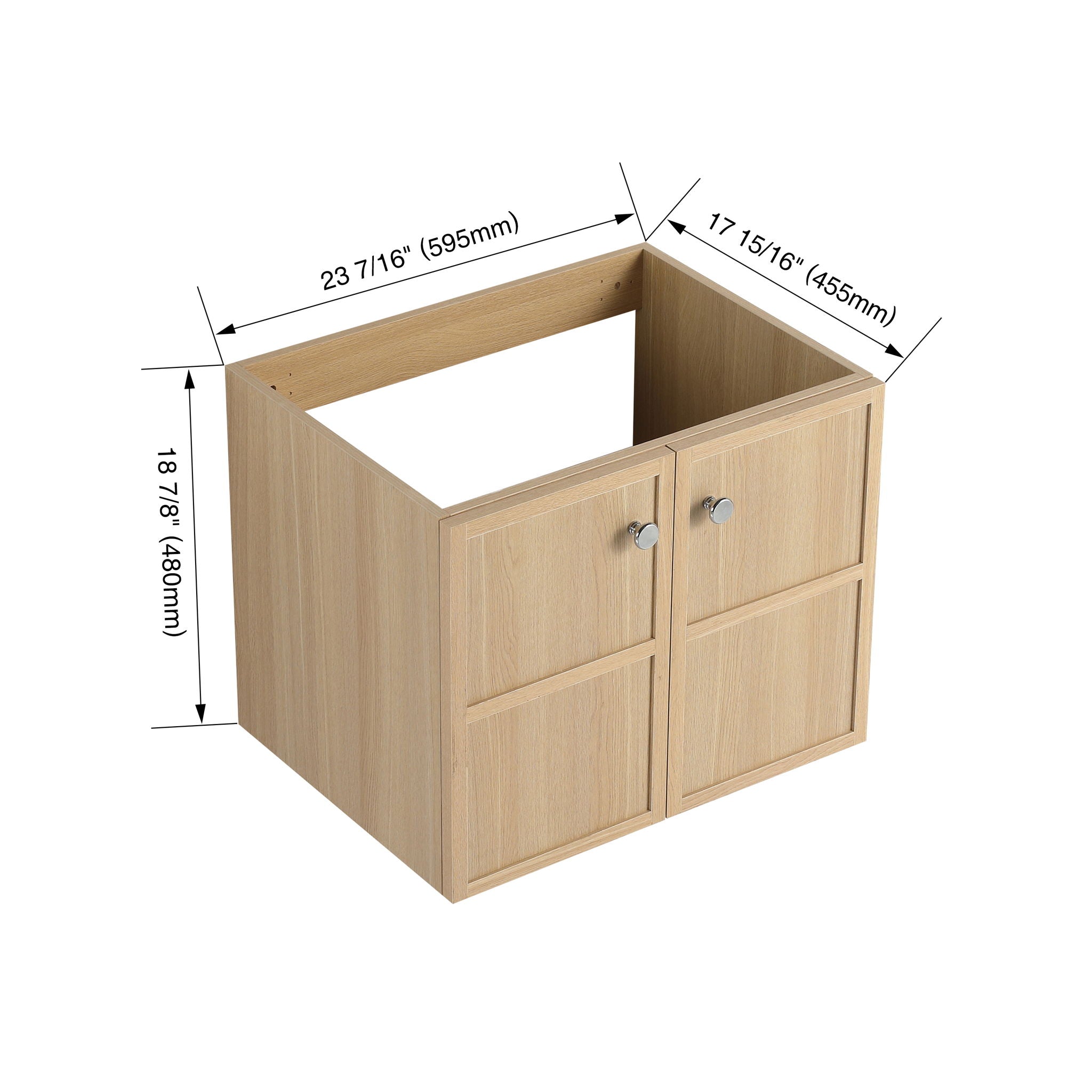 Modern Wall Mounted Bathroom Vanity With Soft Closing Doors