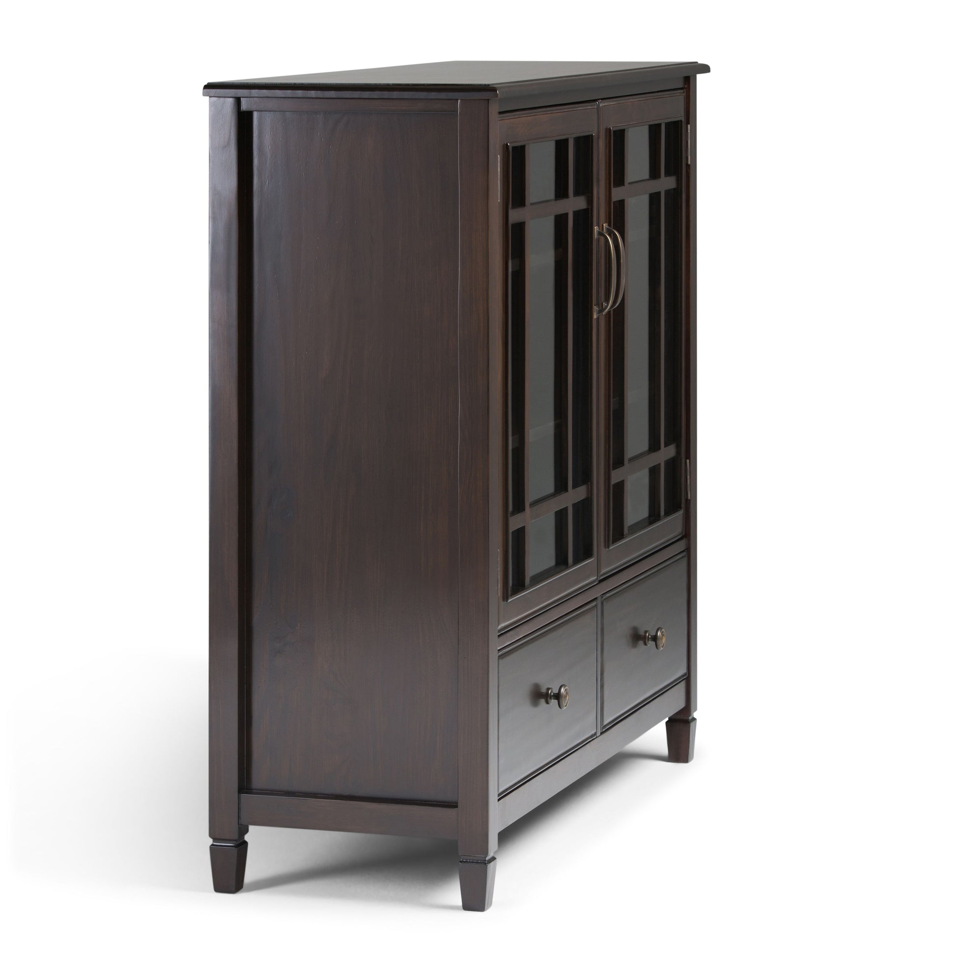Connaught - Tall Storage Cabinet - Dark Chestnut Brown - Best Buy Furniture