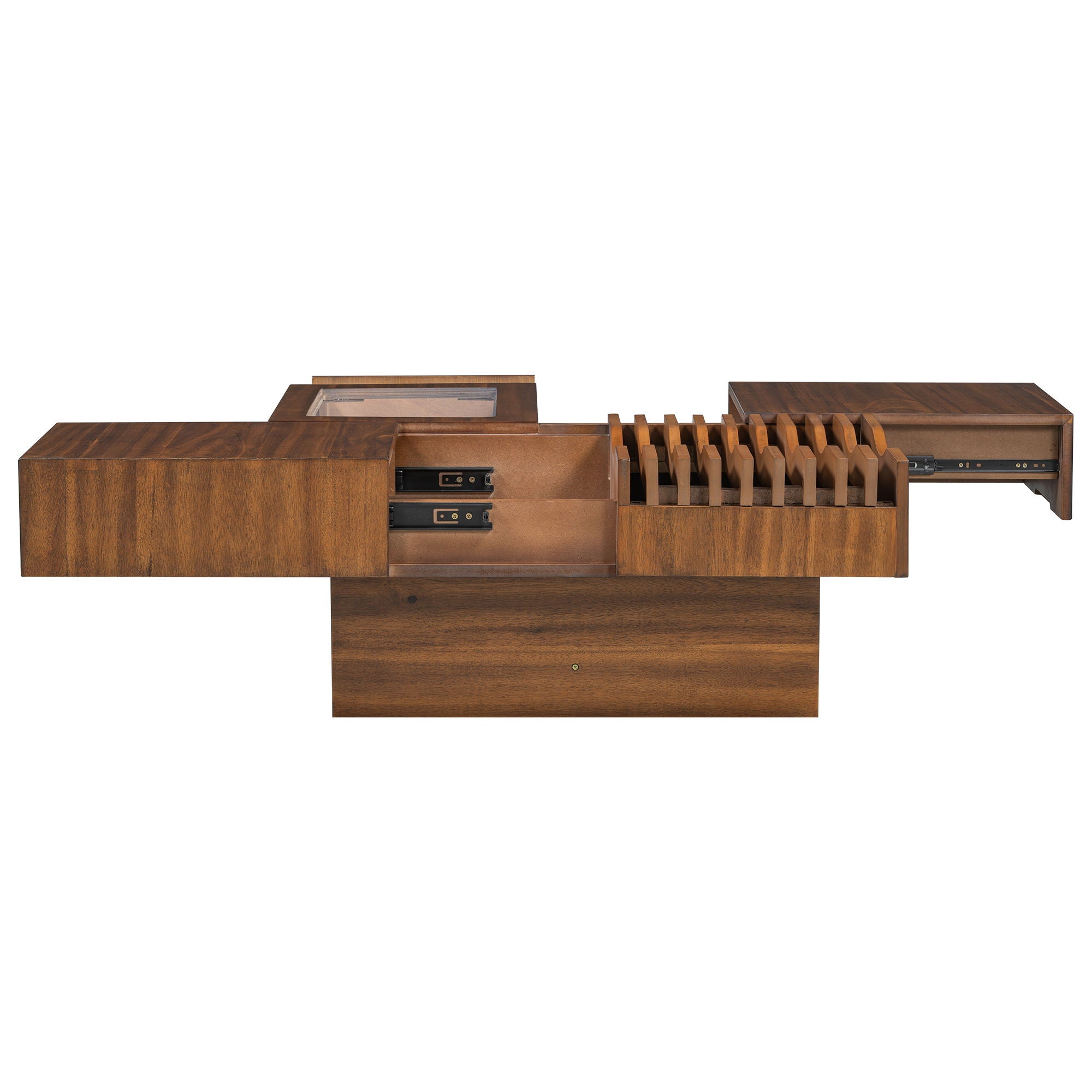 Unique Square Coffee Table With 3 Drawers