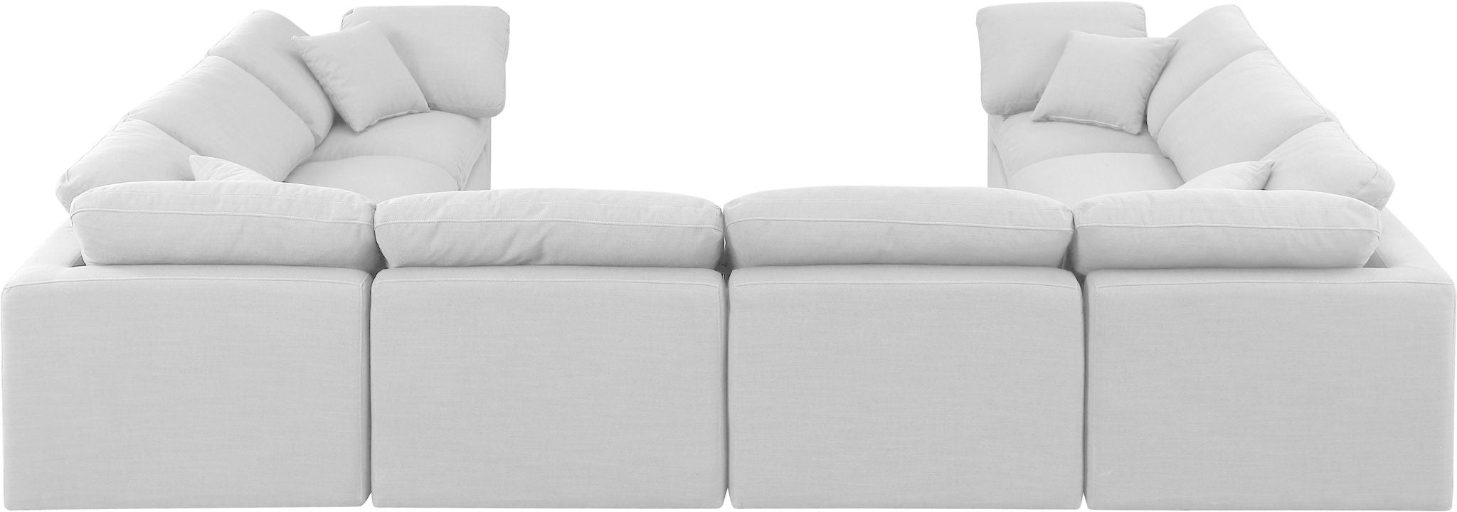 Indulge - Linen 8 Piece Modular Sectional - White