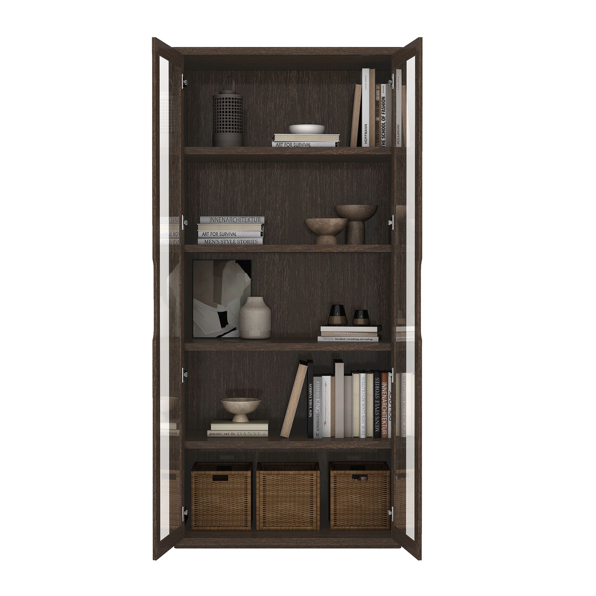 Rivington - Bookcase Cabinet With Glass Doors