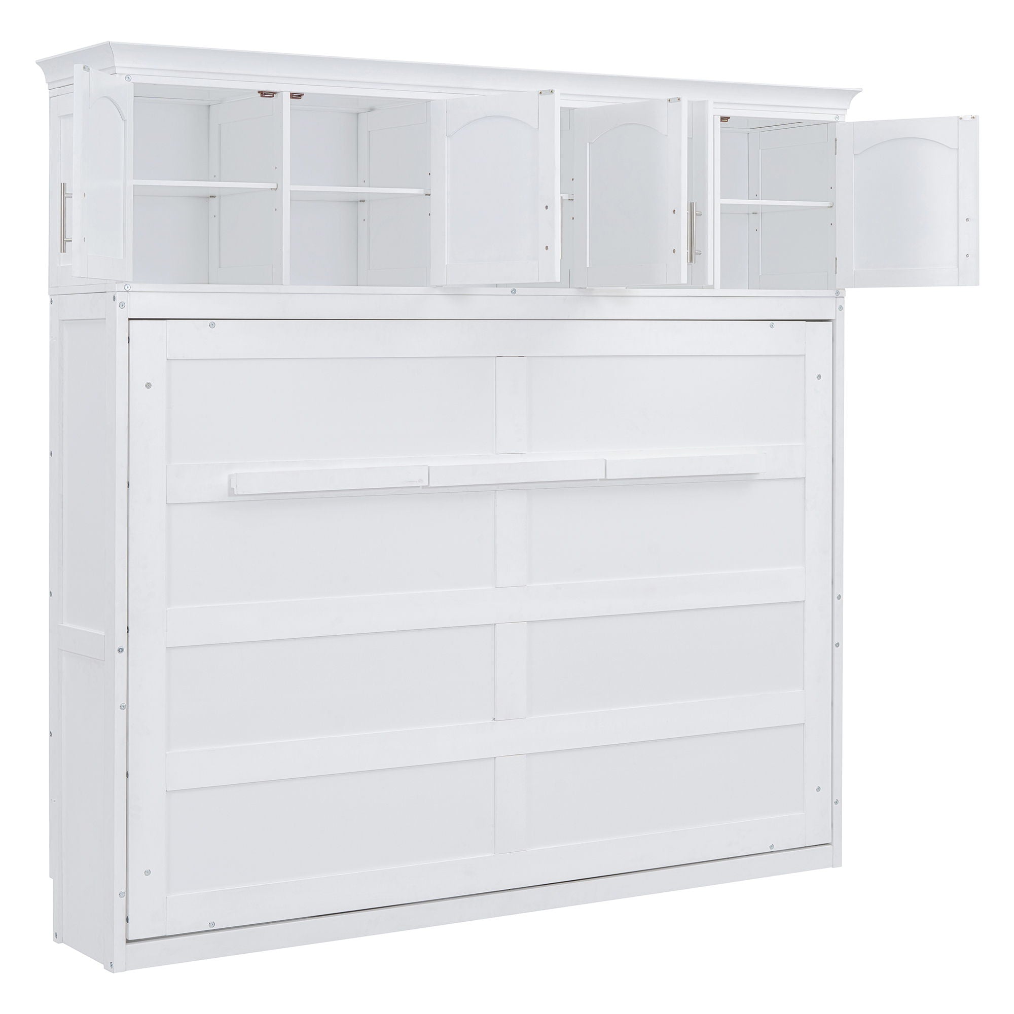 Murphy Modern Bed With Top Cabinets For Space Saving And Comfort
