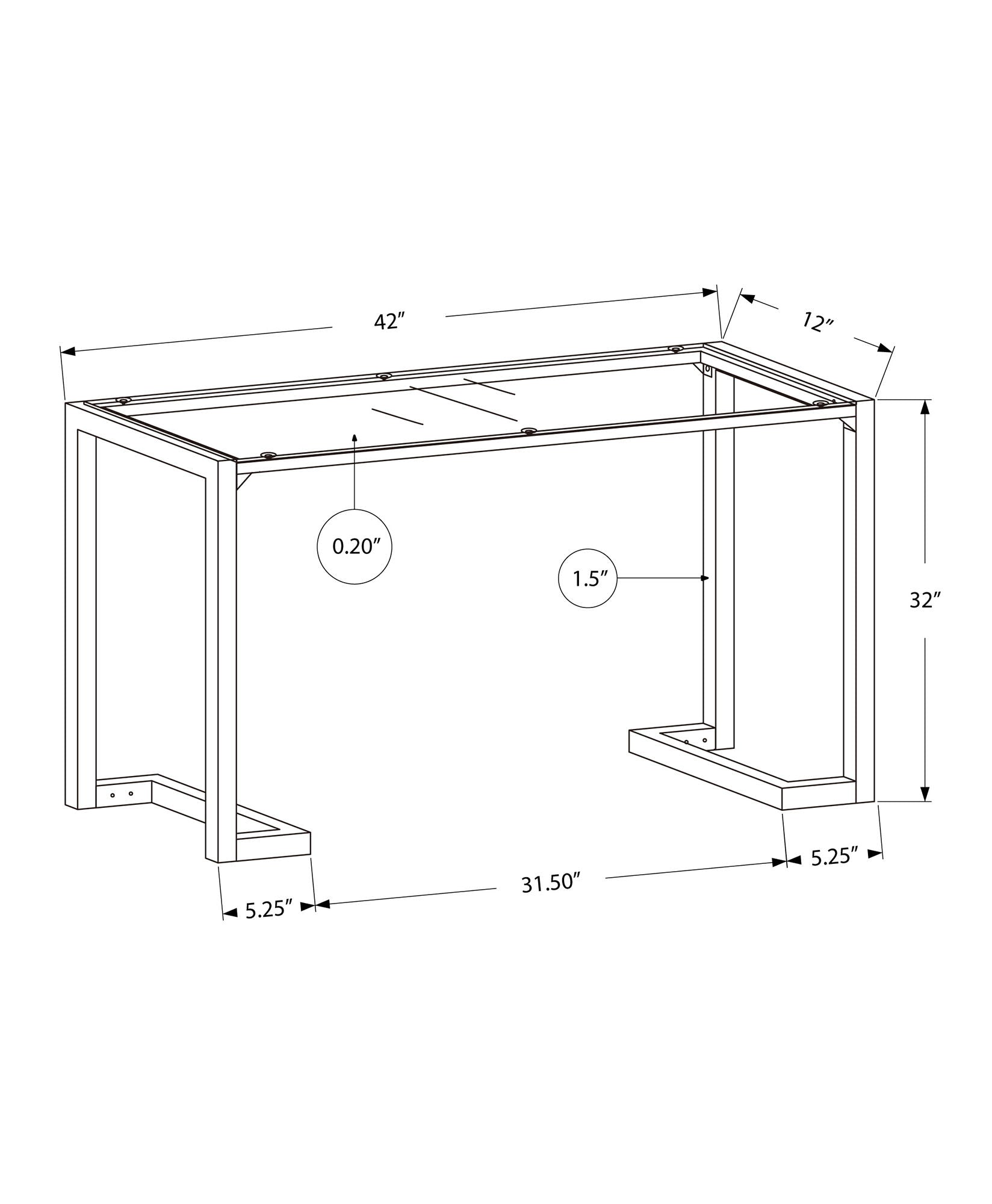 Accent Console Table For Entryway Contemporary - Black