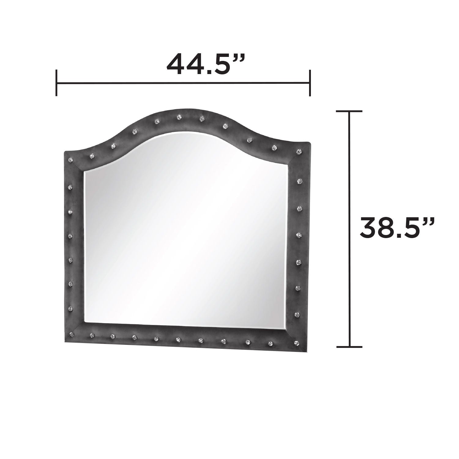 Sophia - Tufted Mirror - Gray