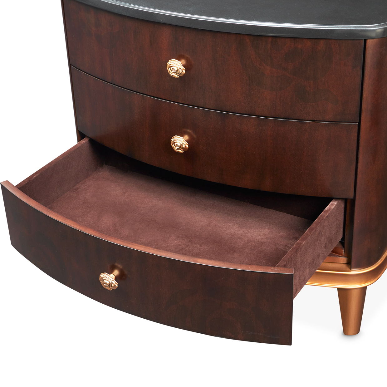 Camellia Field - Nightstand - Dark Brown