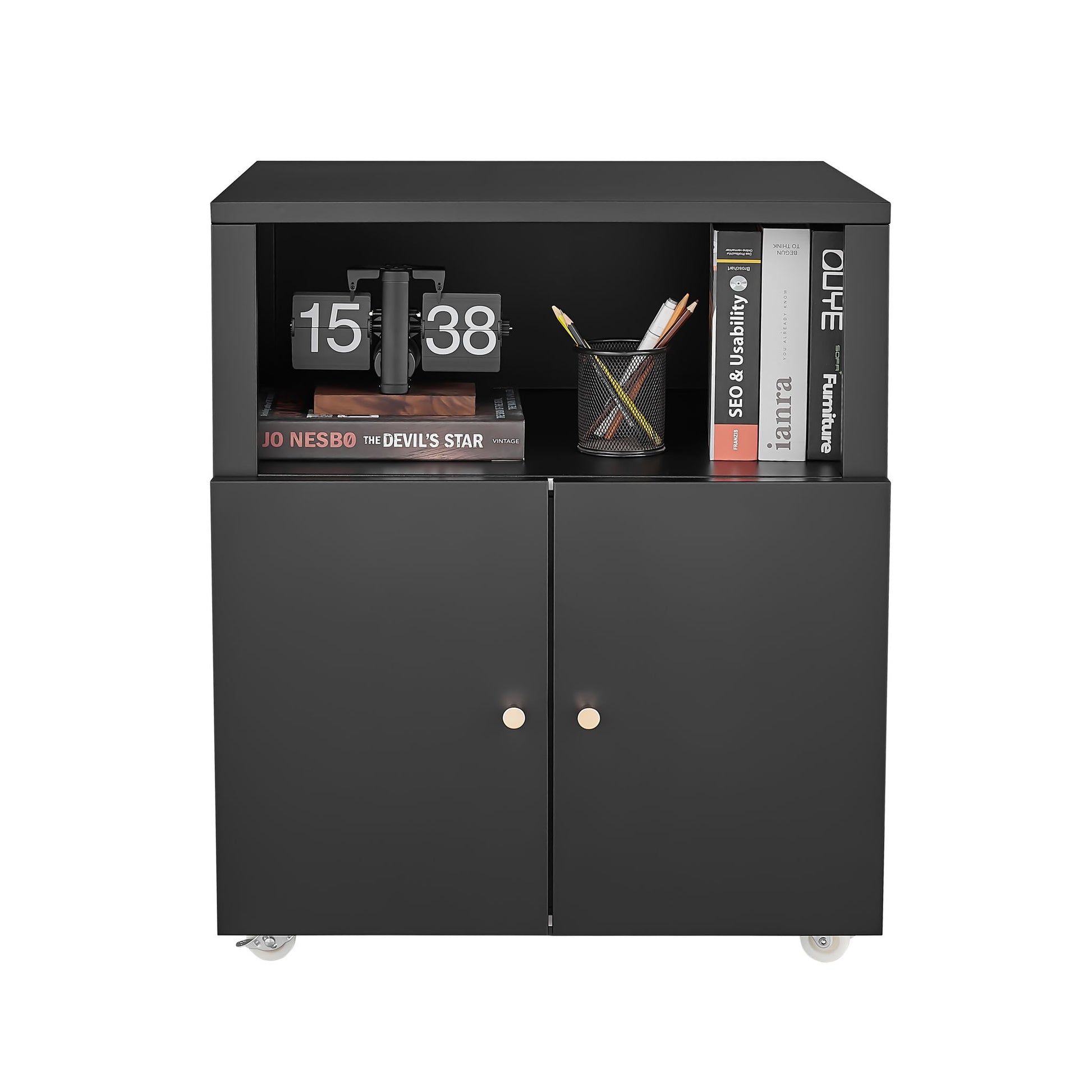 Home Office Printer Stand With Wheels And File Cabinet - Best Buy Furniture