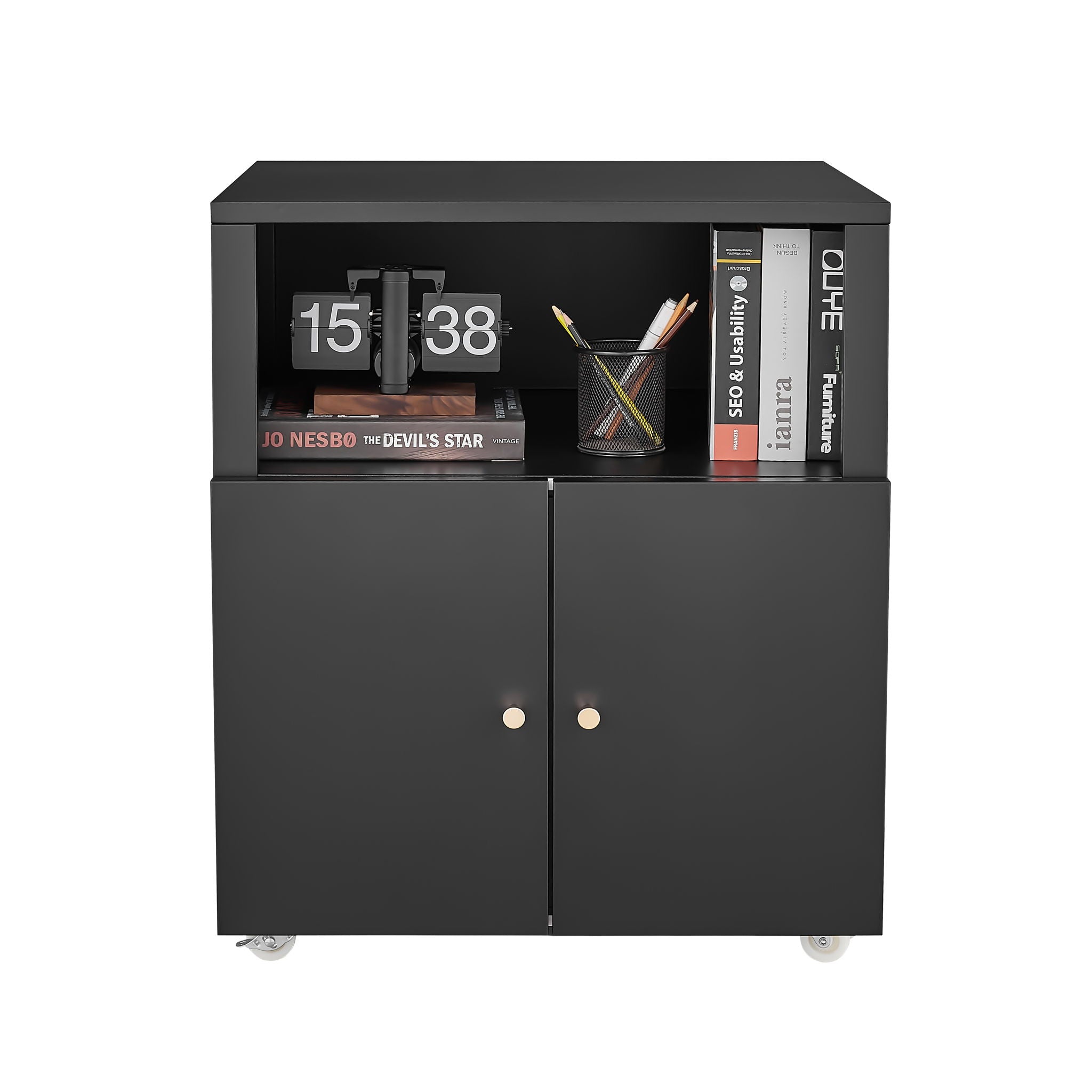 Home Office Printer Stand With Wheels And File Cabinet - Best Buy Furniture