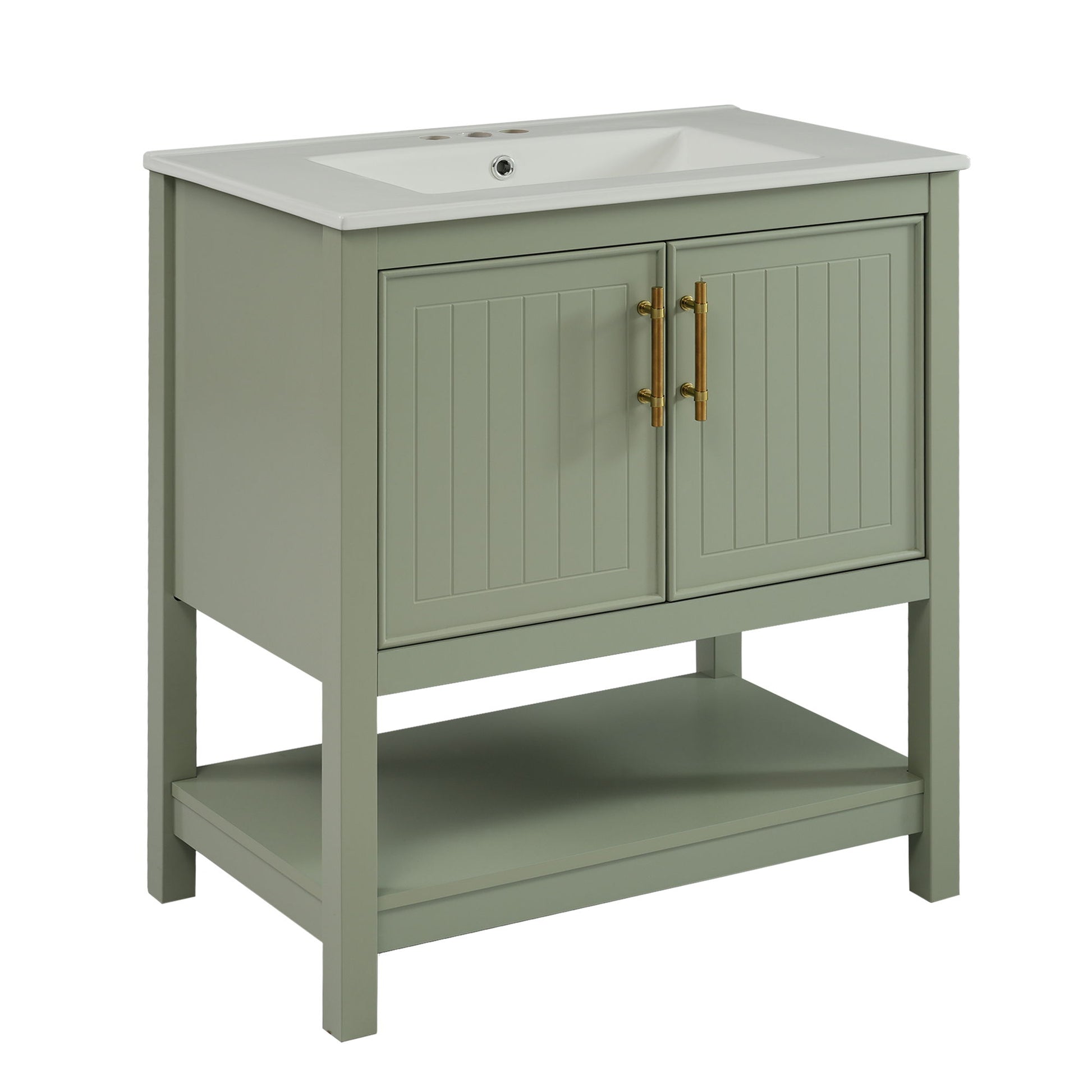 Elegant Bathroom Vanity With Ceramic Sink And Versatile Storage - Best Buy Furniture