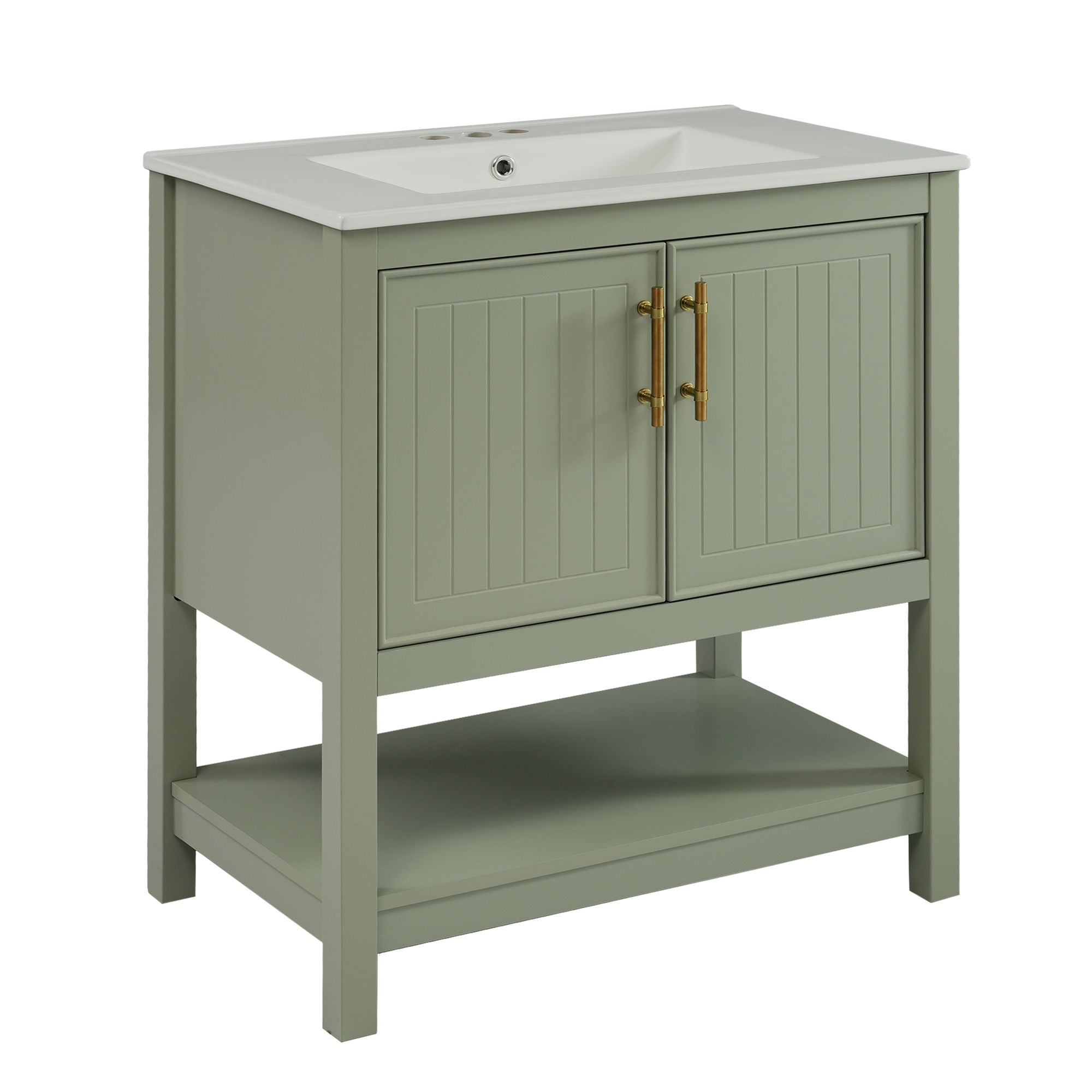 Elegant Bathroom Vanity With Ceramic Sink And Versatile Storage - Best Buy Furniture