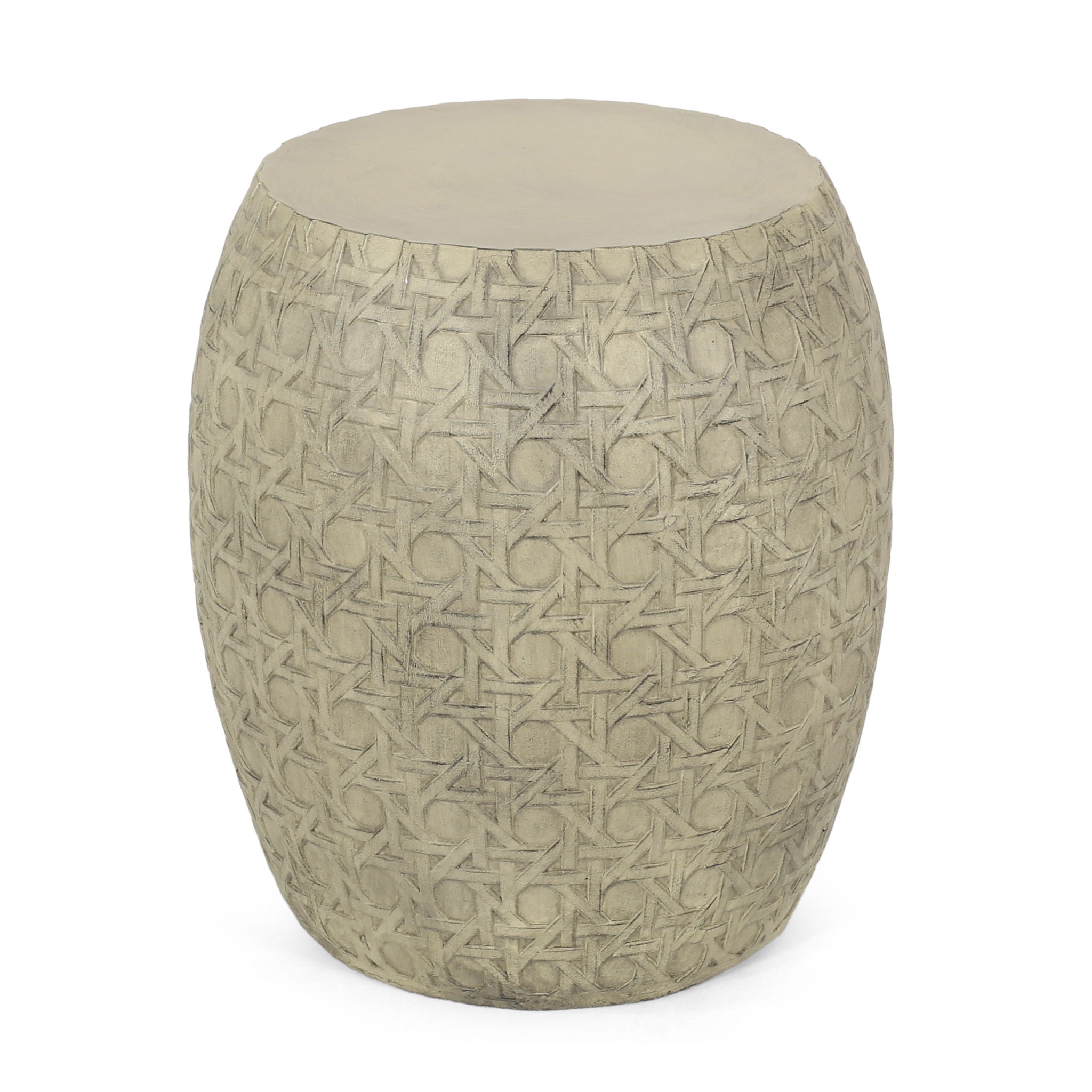 Outdoor Lightweight Concrete Side Table - Antique Yellow