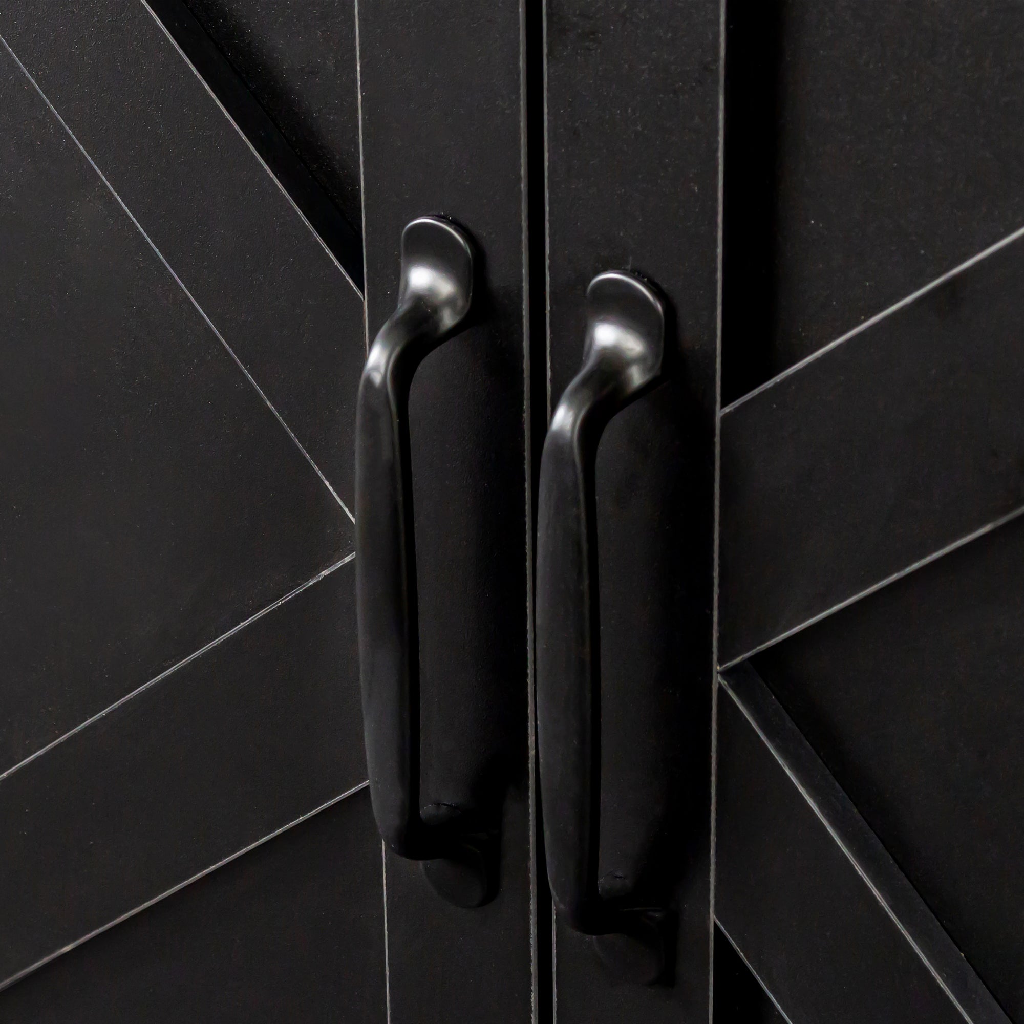 Cabinet With 4 Doors and 4 Open Shelves Freestanding Sideboard