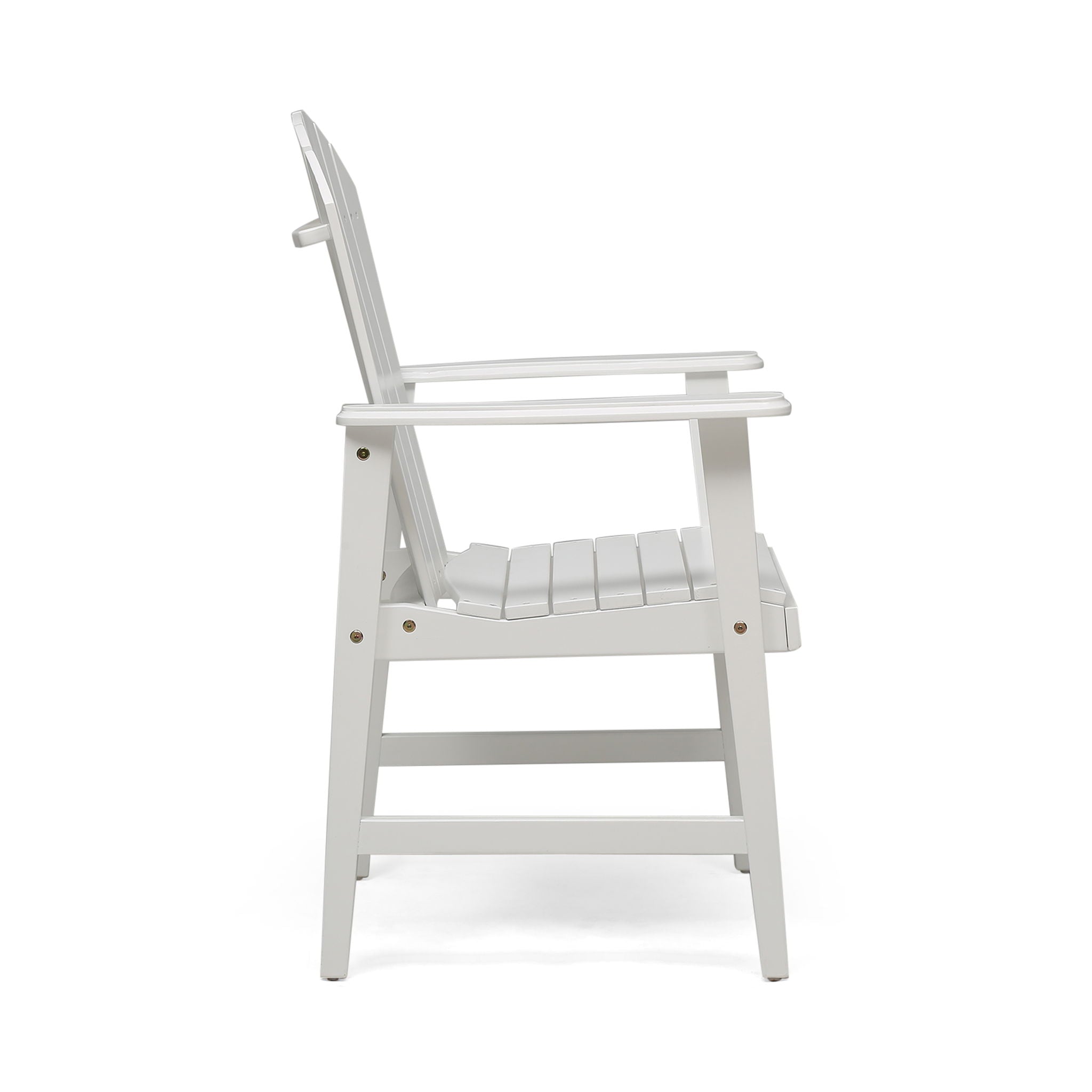 Outdoor Weather Resistant Acacia Wood Adirondack Dining Chairs (Set of 2)