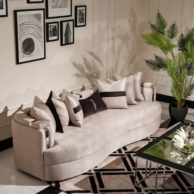 Carmela - Mansion Sofa - Zinc/Silver