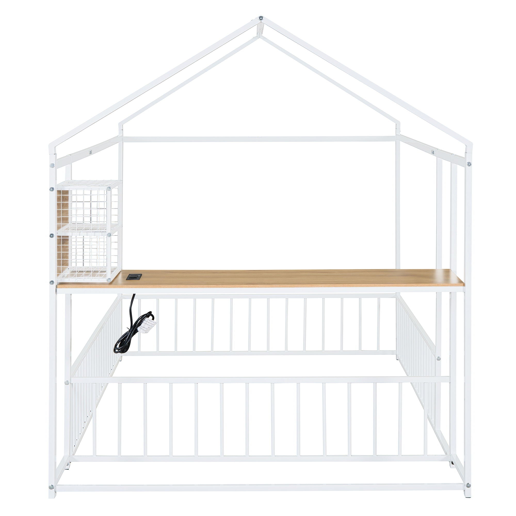 House Frame With Desk, Shelves, Power Outlets And USB Ports