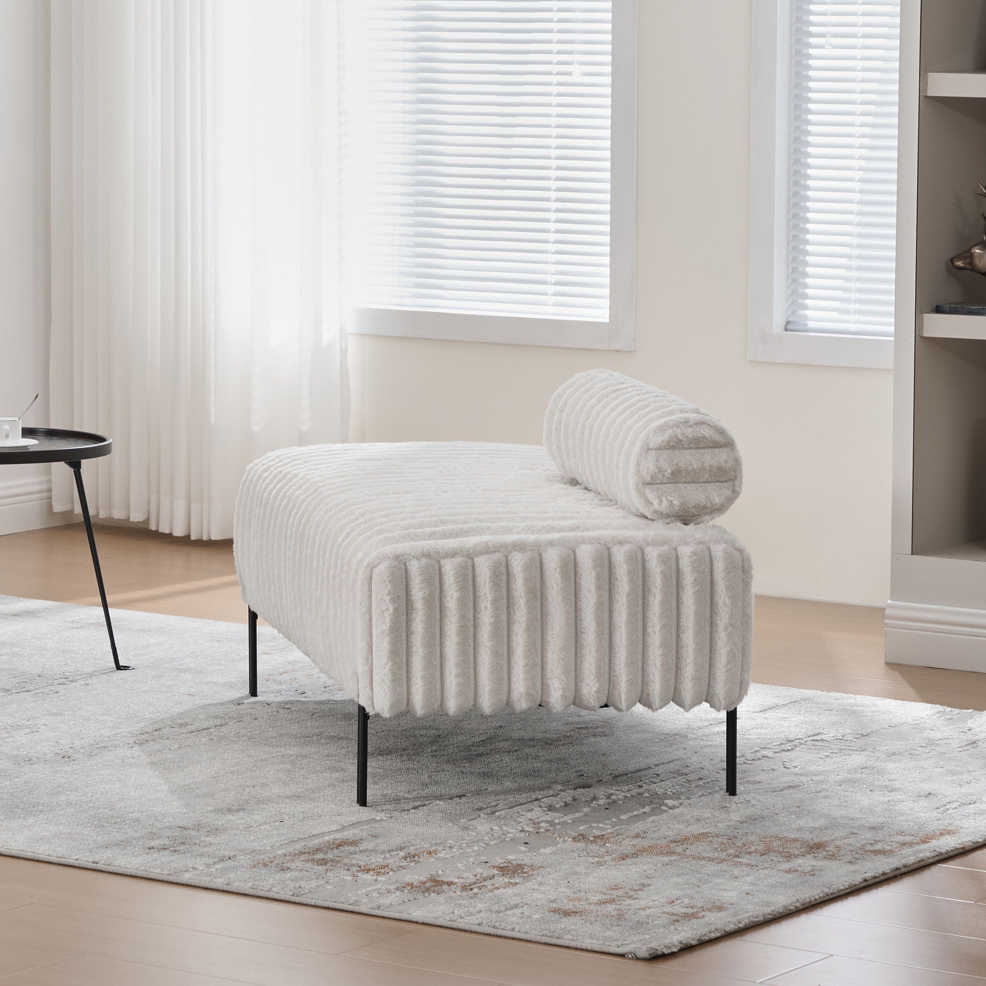 Mini Loveseat With Adjustable Backrest - Beige