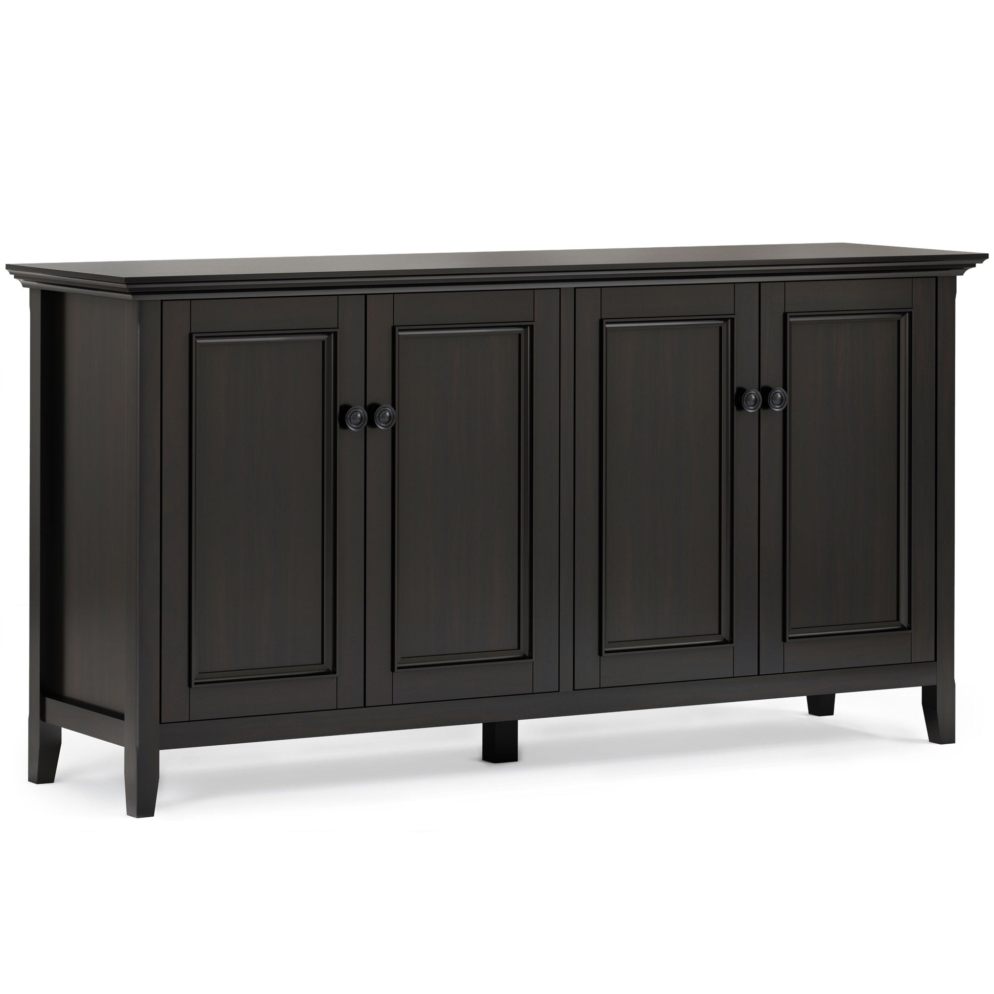 Amherst - Wide 4 Door Storage Cabinet - Hickory Brown - Best Buy Furniture