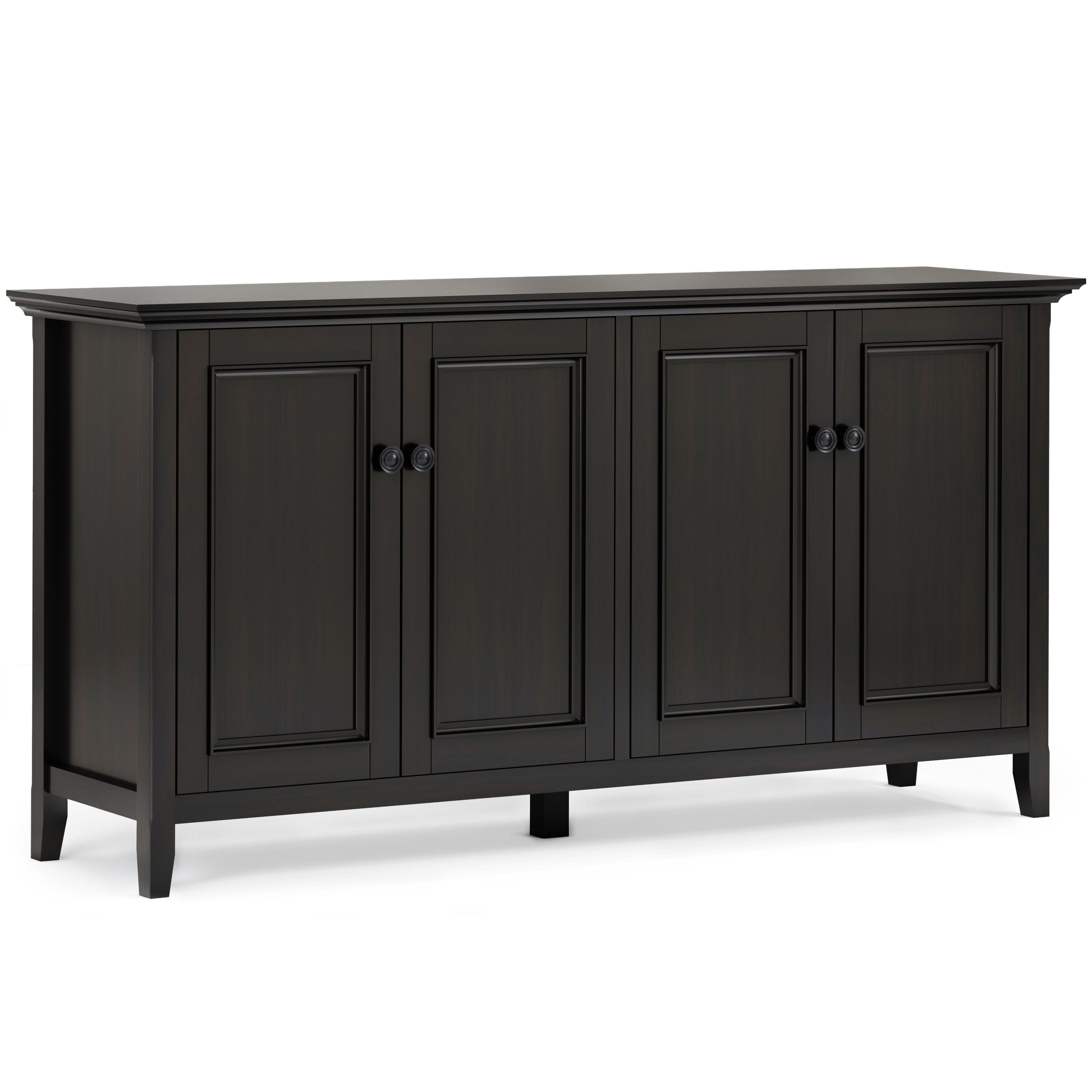 Amherst - Wide 4 Door Storage Cabinet - Hickory Brown - Best Buy Furniture