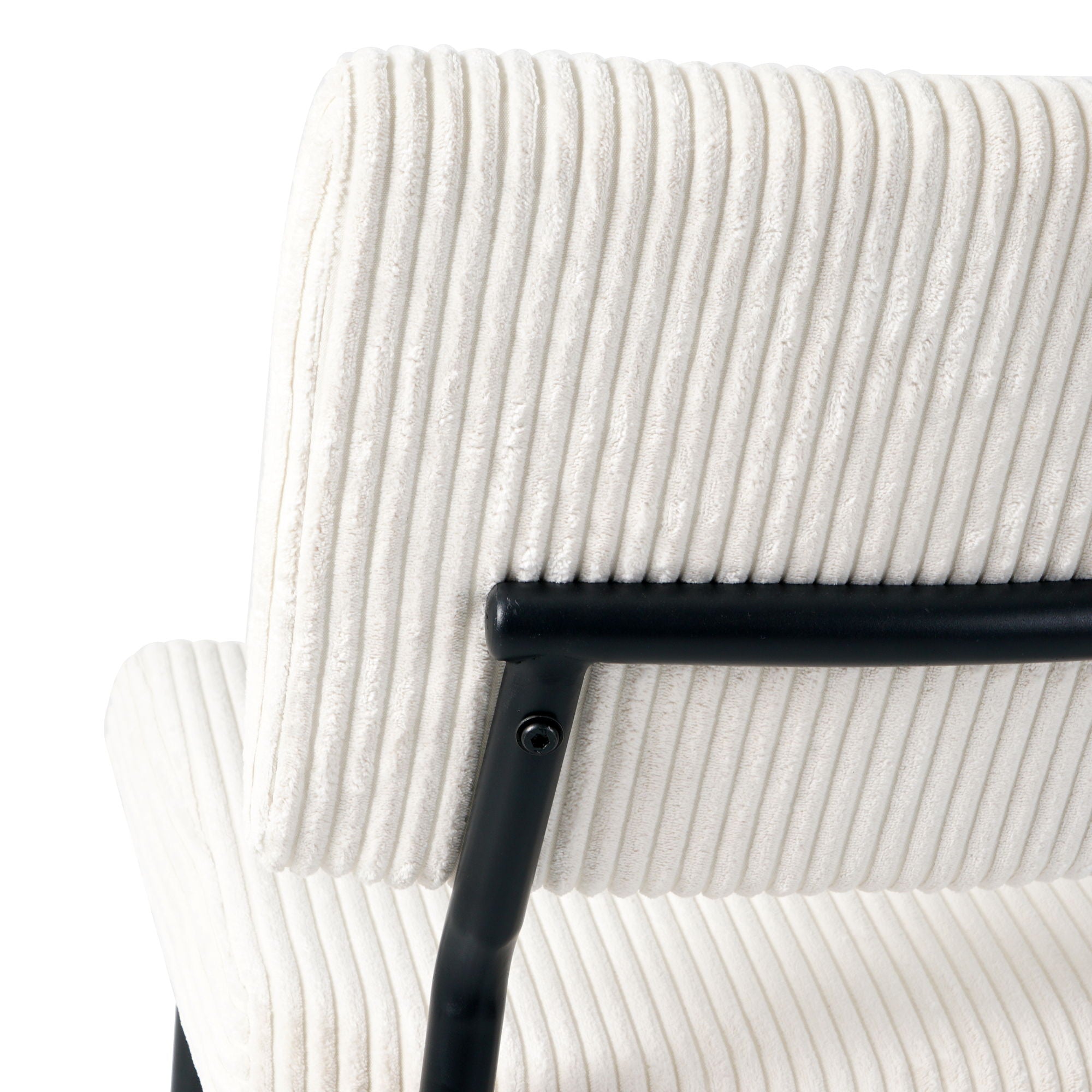 Modern Upholstered Dining Chair With Metal Legs