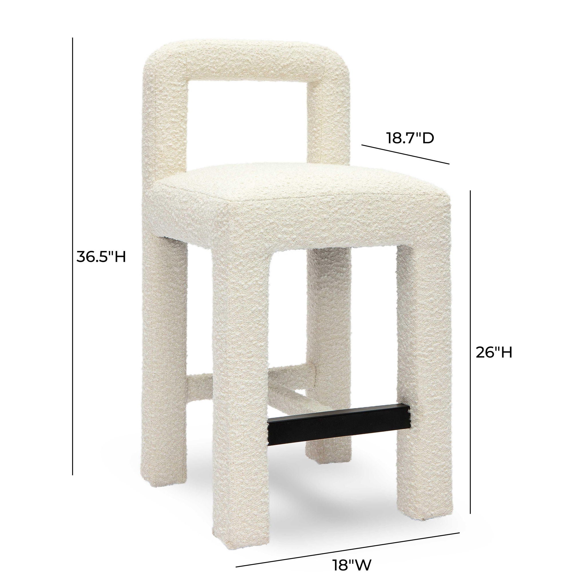 Hazel - Boucle Counter Stool