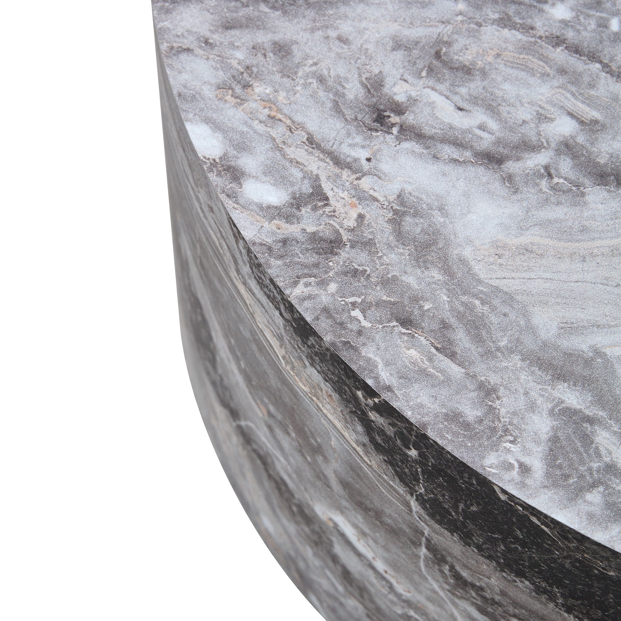 Cylindrical Coffee Table With Material For Living Room