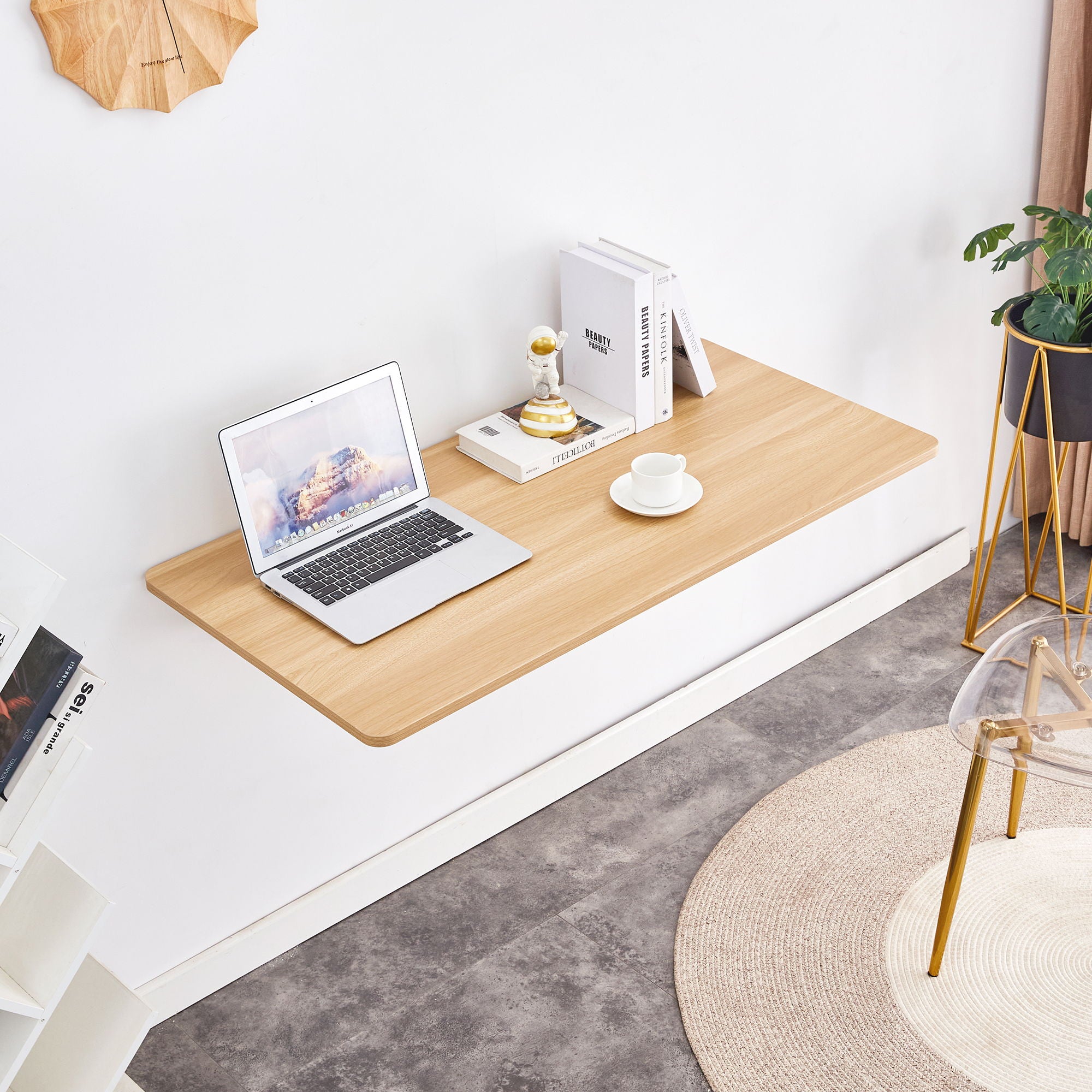 Folding Table Wall Mounted Folding Table For Small Spaces, Fold Down Desk, Workbench