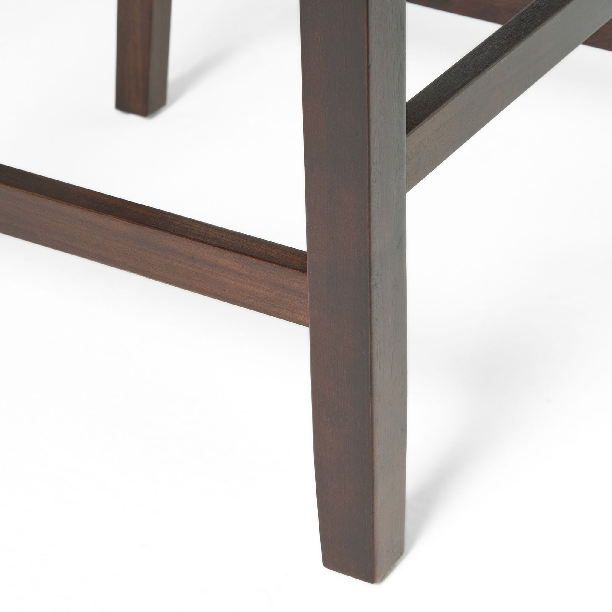 Upholstered Dining Chairs, Modern Dining Room Chairs For Dining Room Kitchen With Acacia Wood Legs (Set of 2) - Mahogany / Beige