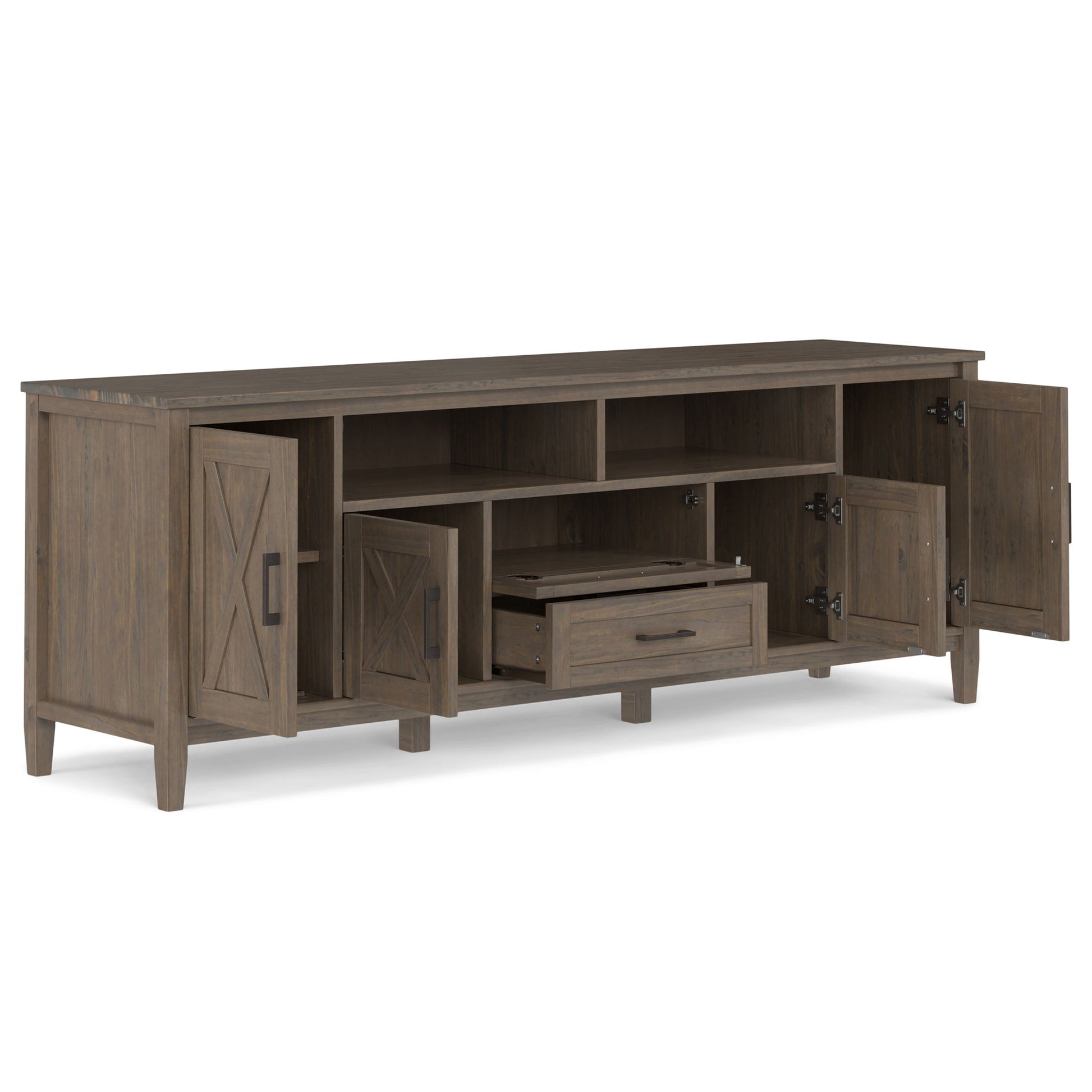 Ela - TV Media Stand - Smoky Brown - Best Buy Furniture