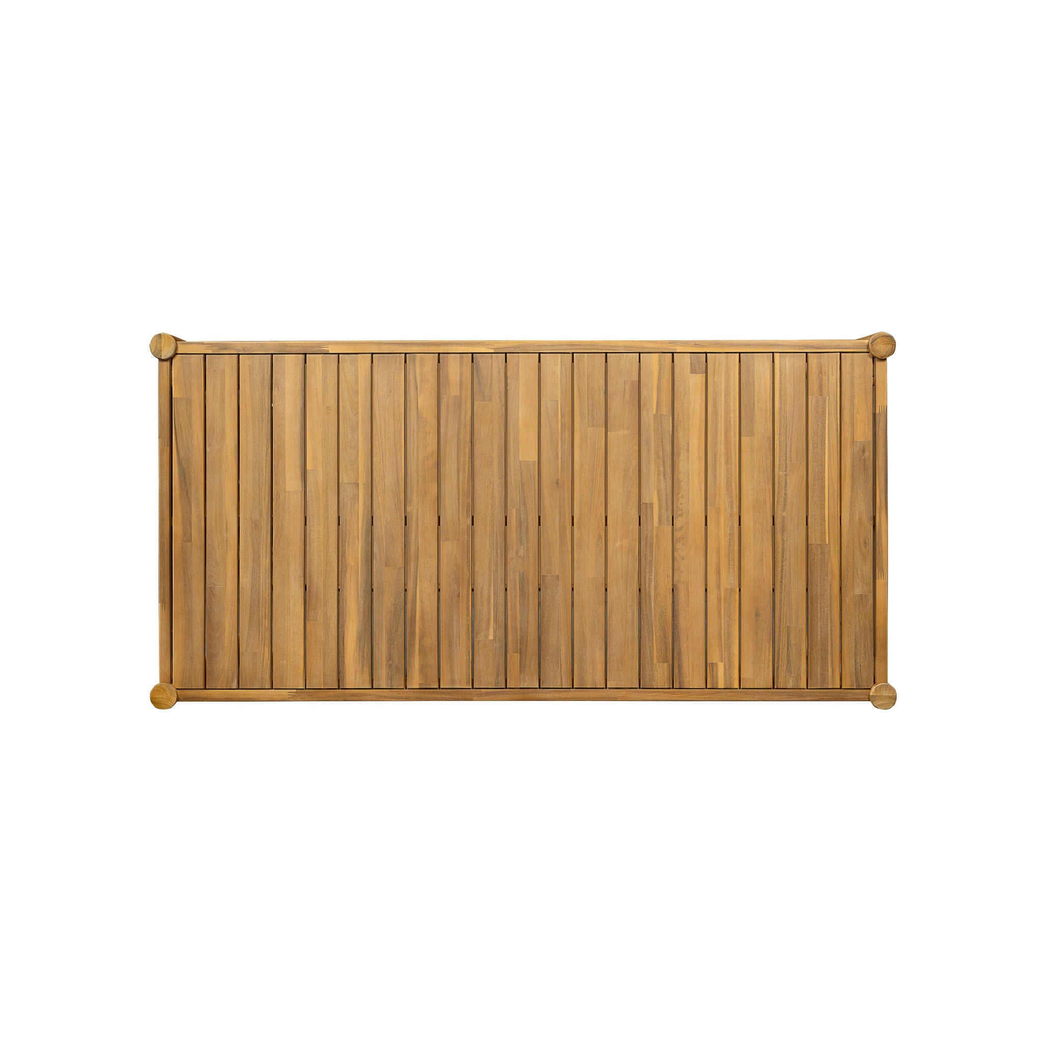 Outdoor Dining Set 1 Table 4 Chairs (Set of 5) - Teak / Beige