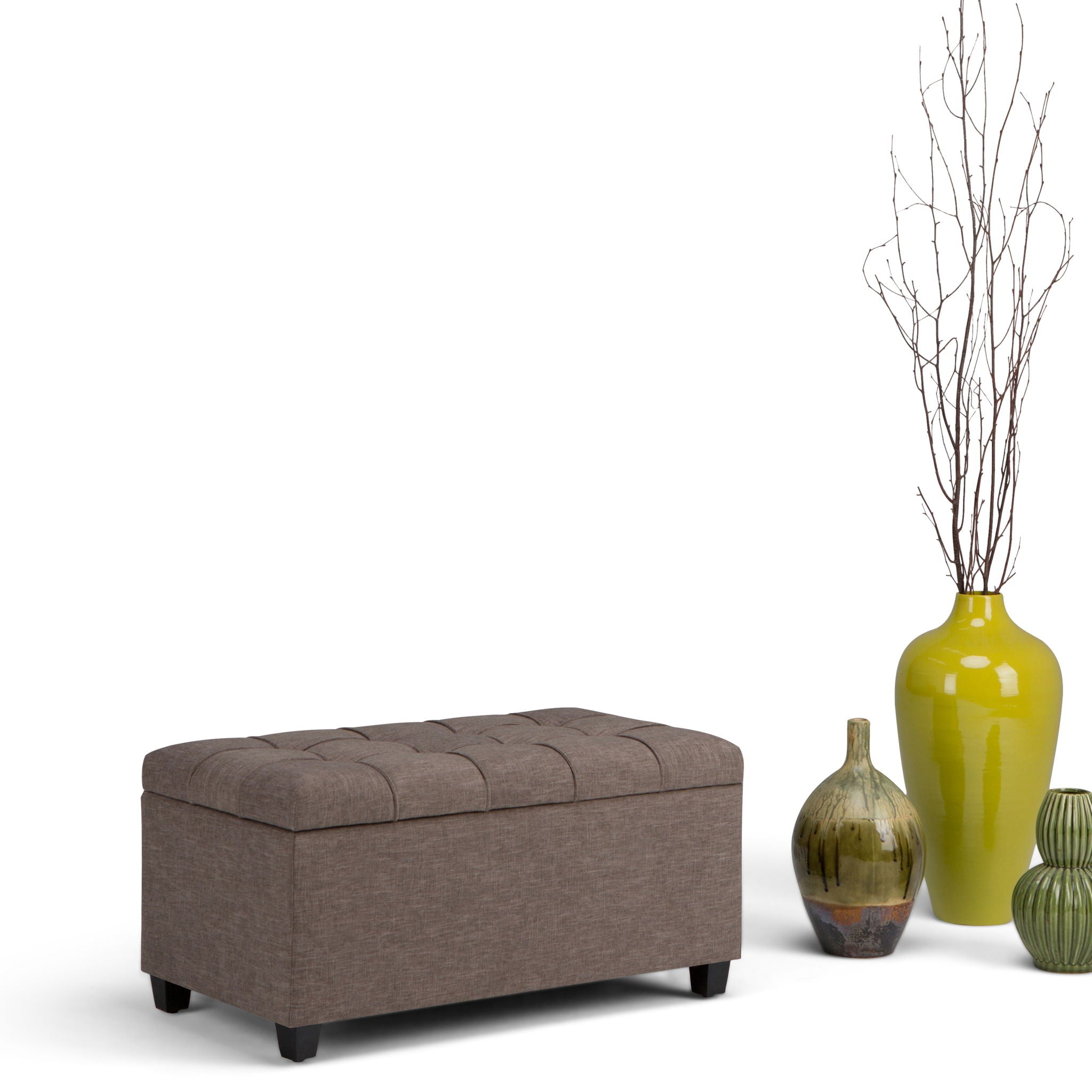 Sienna - Upholstered Storage Ottoman Bench - Best Buy Furniture
