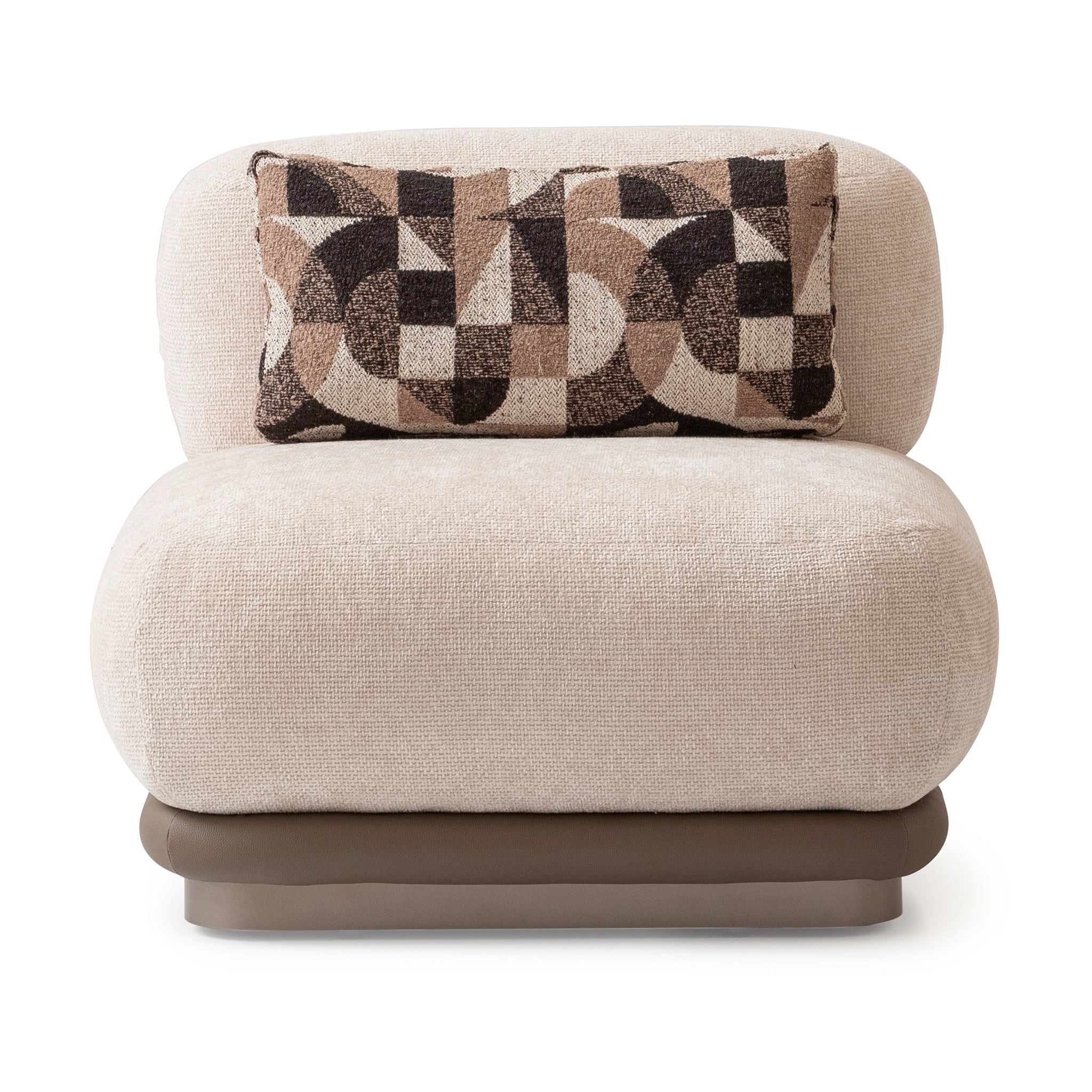 Bristol Point - Armless Chair - Fawn / Saddle Brown